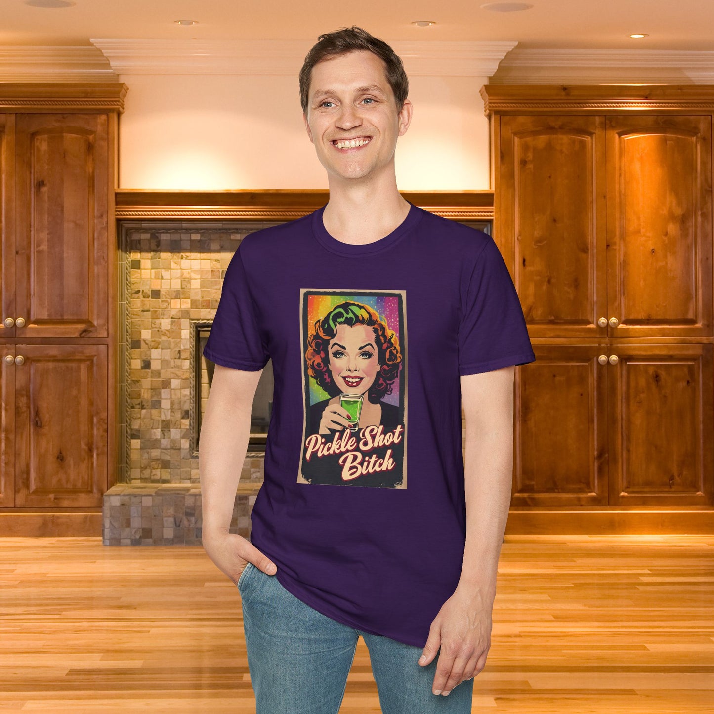 Pickle Shot Bitch T-Shirt, Pickle Shirt, Pickle Shot Tshirt, Fun Party T Shirt, Retro Bartender Shirt, Gift for Shot Lovers, Vintage Style Apparel