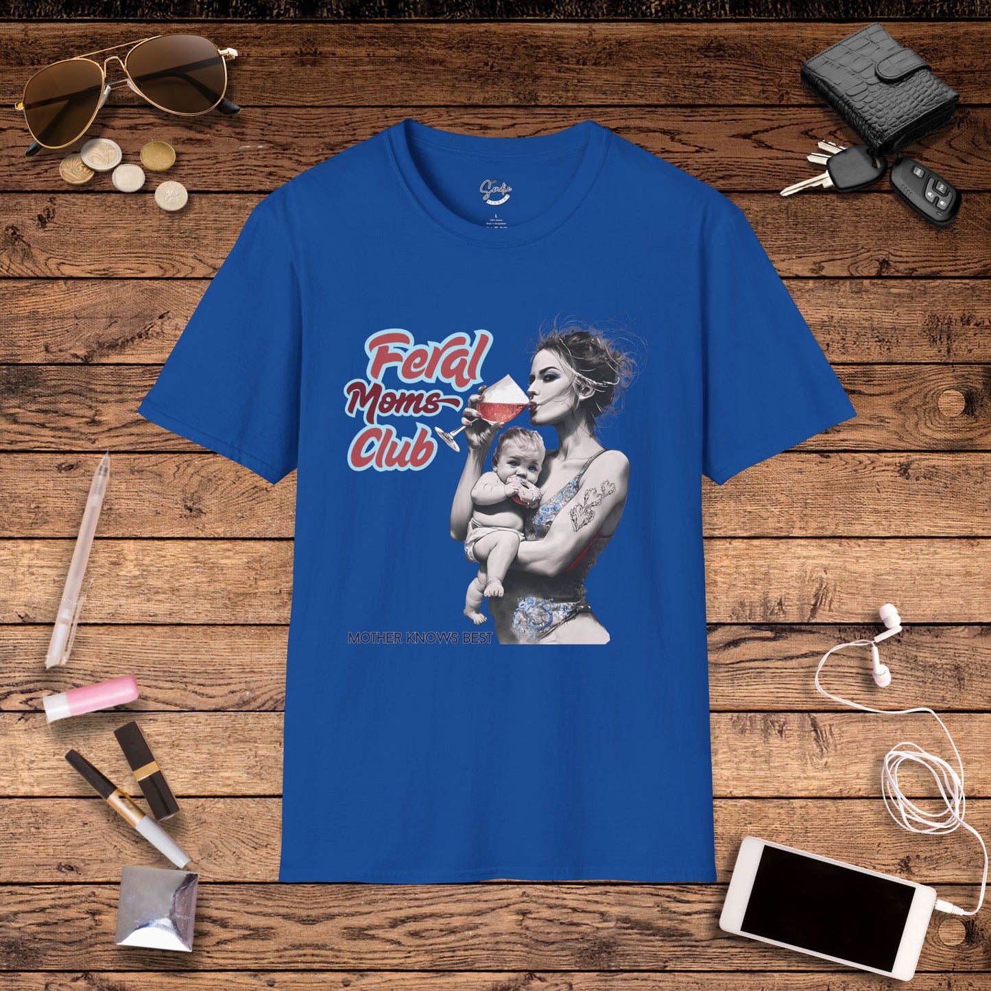 Feral Moms Club T-Shirt, Feral Mom Shirt, Mom Tshirt, Funny Mom T Shirt, Mom Shirt, Gift for Mom, Inappropriate Shirt for Her, Mom Meme Tee, Gift for Her