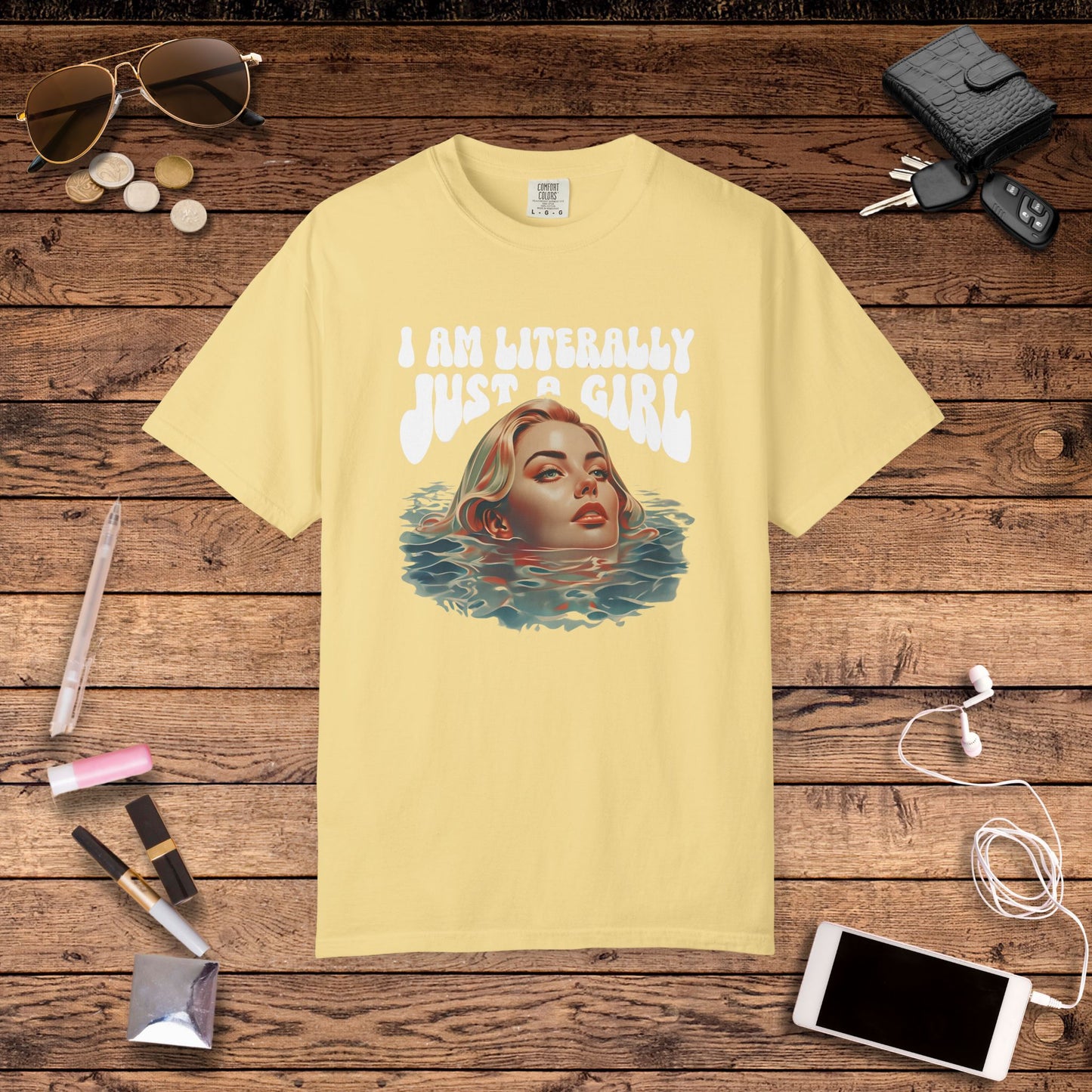 I'm Literally Just A Girl Shirt, I'm Just a Girl TShirt, Just a Girl Tee, Vintage Style T-shirt for Women, Gift for Her, Feminist Apparel