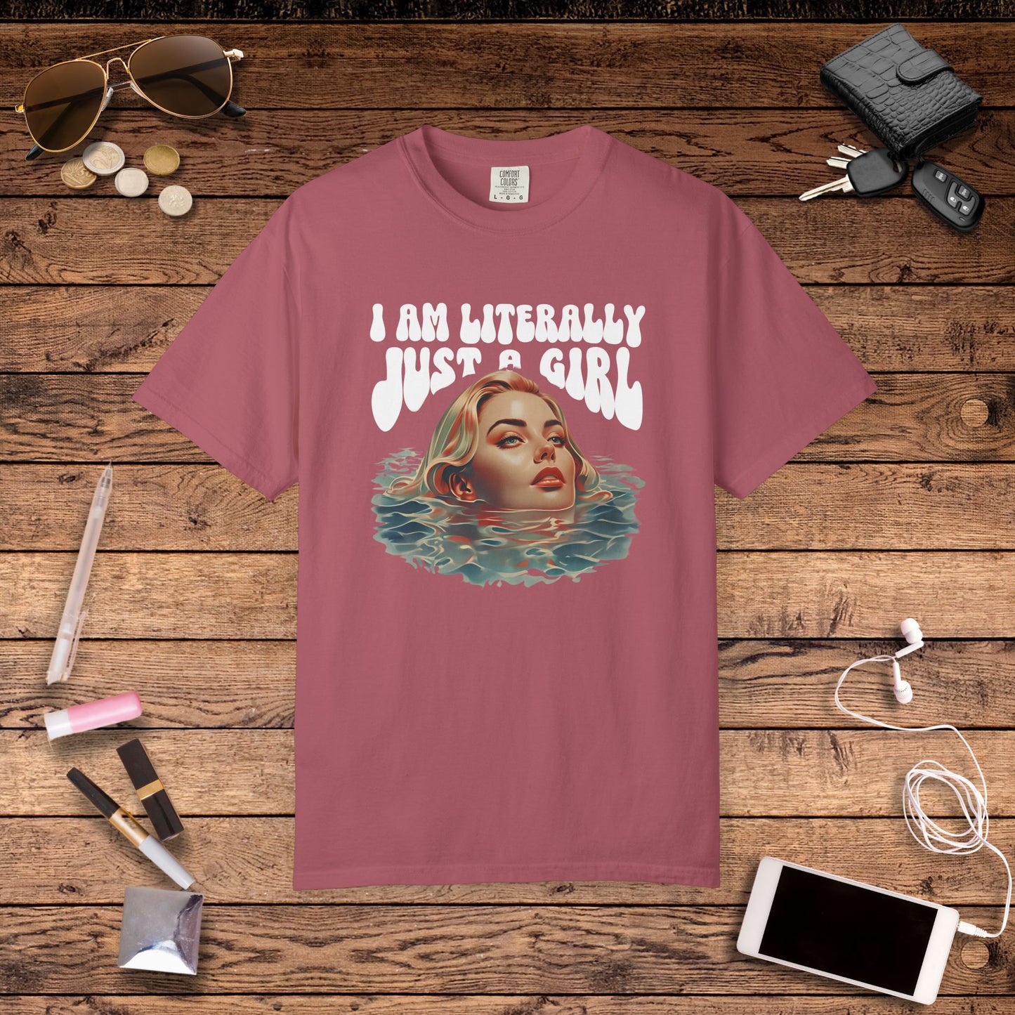 I'm Literally Just A Girl Shirt, I'm Just a Girl TShirt, Just a Girl Tee, Vintage Style T-shirt for Women, Gift for Her, Feminist Apparel