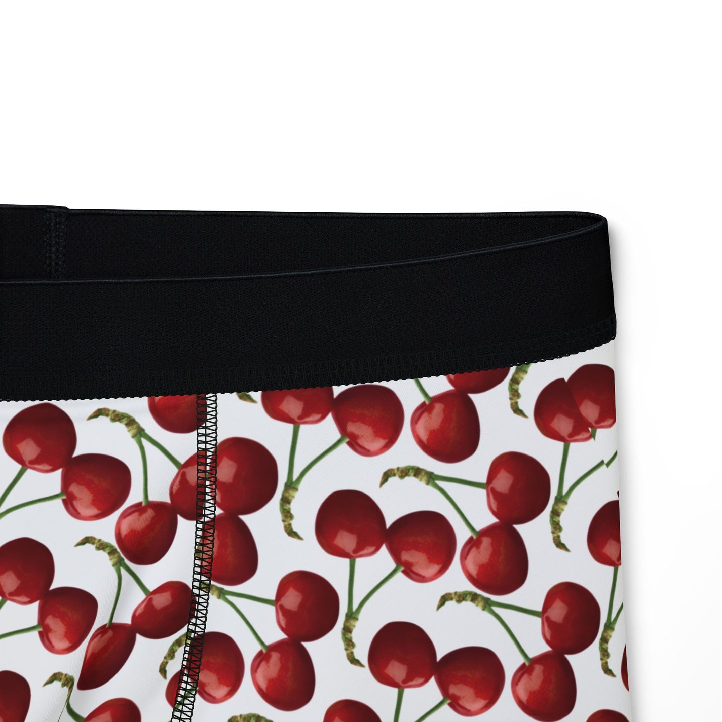 Cherry Boxer Briefs, Boxer Brief with Cherry Pattern, Men's Underwear with Cherries, Fruit Patterned Sleepwear, Boy Short, Fun Gift for Him
