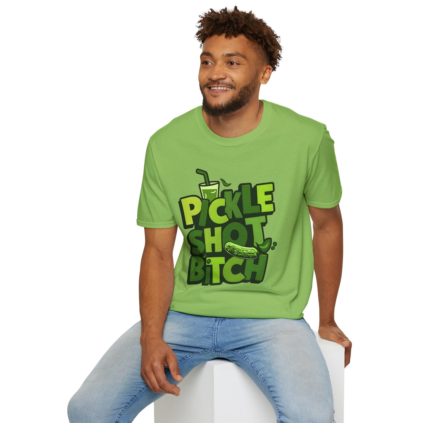 Pickle Shot Bitch T-Shirt, Pickle Shirt, Shot Tshirt, Fun Party T Shirt, Retro Bartender Shirt, Gift for Shot Lovers, Gift for Pickle Lover