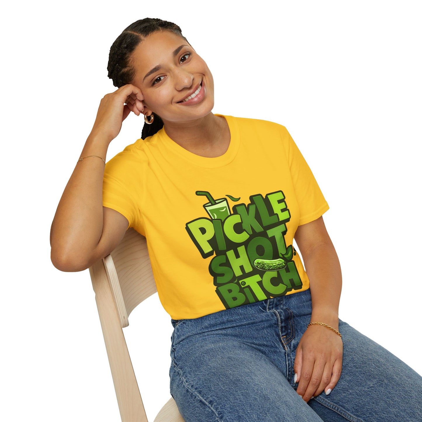 Pickle Shot Bitch T-Shirt, Pickle Shirt, Shot Tshirt, Fun Party T Shirt, Retro Bartender Shirt, Gift for Shot Lovers, Gift for Pickle Lover