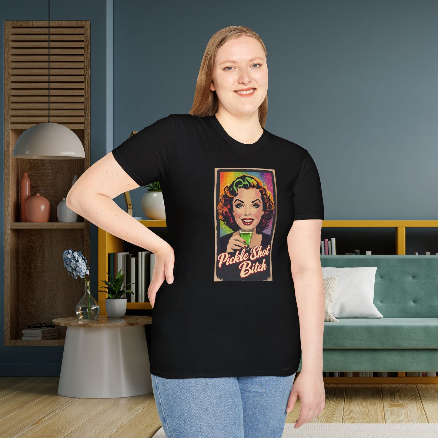 Pickle Shot Bitch T-Shirt, Pickle Shirt, Pickle Shot Tshirt, Fun Party T Shirt, Retro Bartender Shirt, Gift for Shot Lovers, Vintage Style Apparel