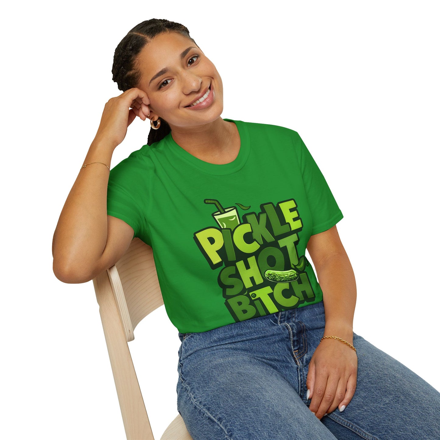 Pickle Shot Bitch T-Shirt, Pickle Shirt, Shot Tshirt, Fun Party T Shirt, Retro Bartender Shirt, Gift for Shot Lovers, Gift for Pickle Lover
