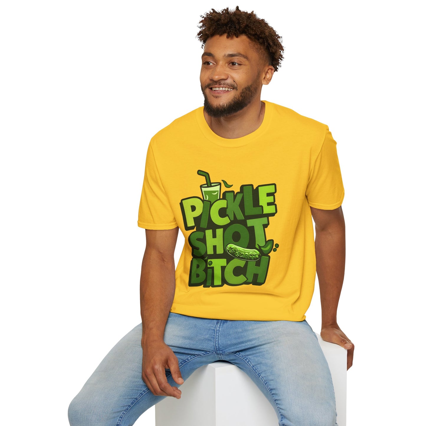 Pickle Shot Bitch T-Shirt, Pickle Shirt, Shot Tshirt, Fun Party T Shirt, Retro Bartender Shirt, Gift for Shot Lovers, Gift for Pickle Lover