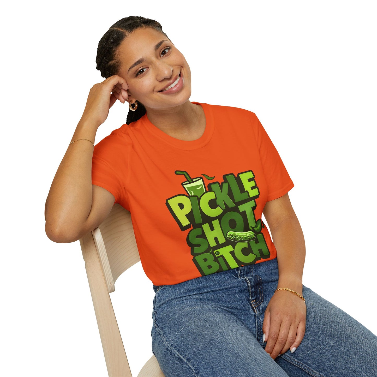 Pickle Shot Bitch T-Shirt, Pickle Shirt, Shot Tshirt, Fun Party T Shirt, Retro Bartender Shirt, Gift for Shot Lovers, Gift for Pickle Lover