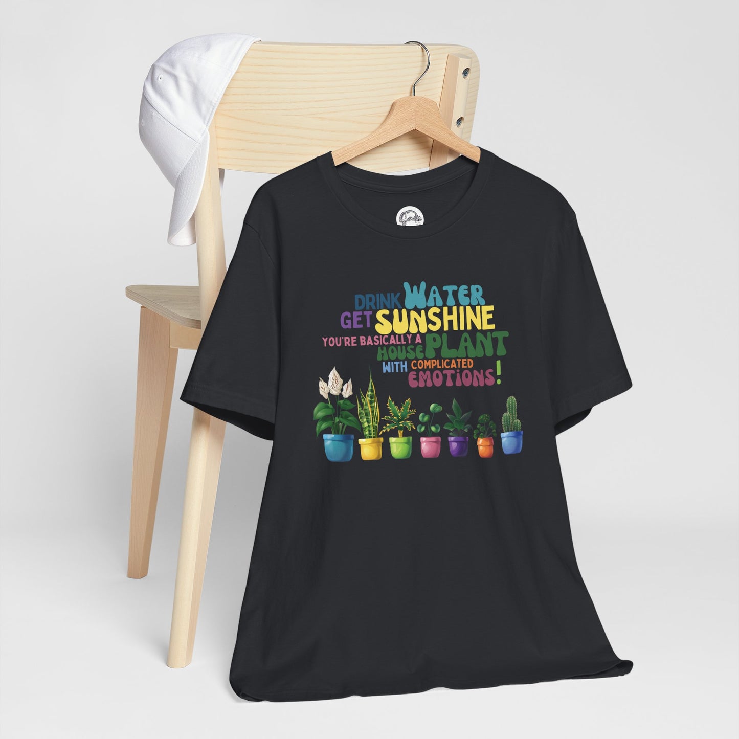 Funny Shirt for Plant Lover, Humorous Healthy Lifestyle Shirt, Drink Water Tshirt, Get Sunshine T shirt, Houseplant Tee, Emotion T-shirt