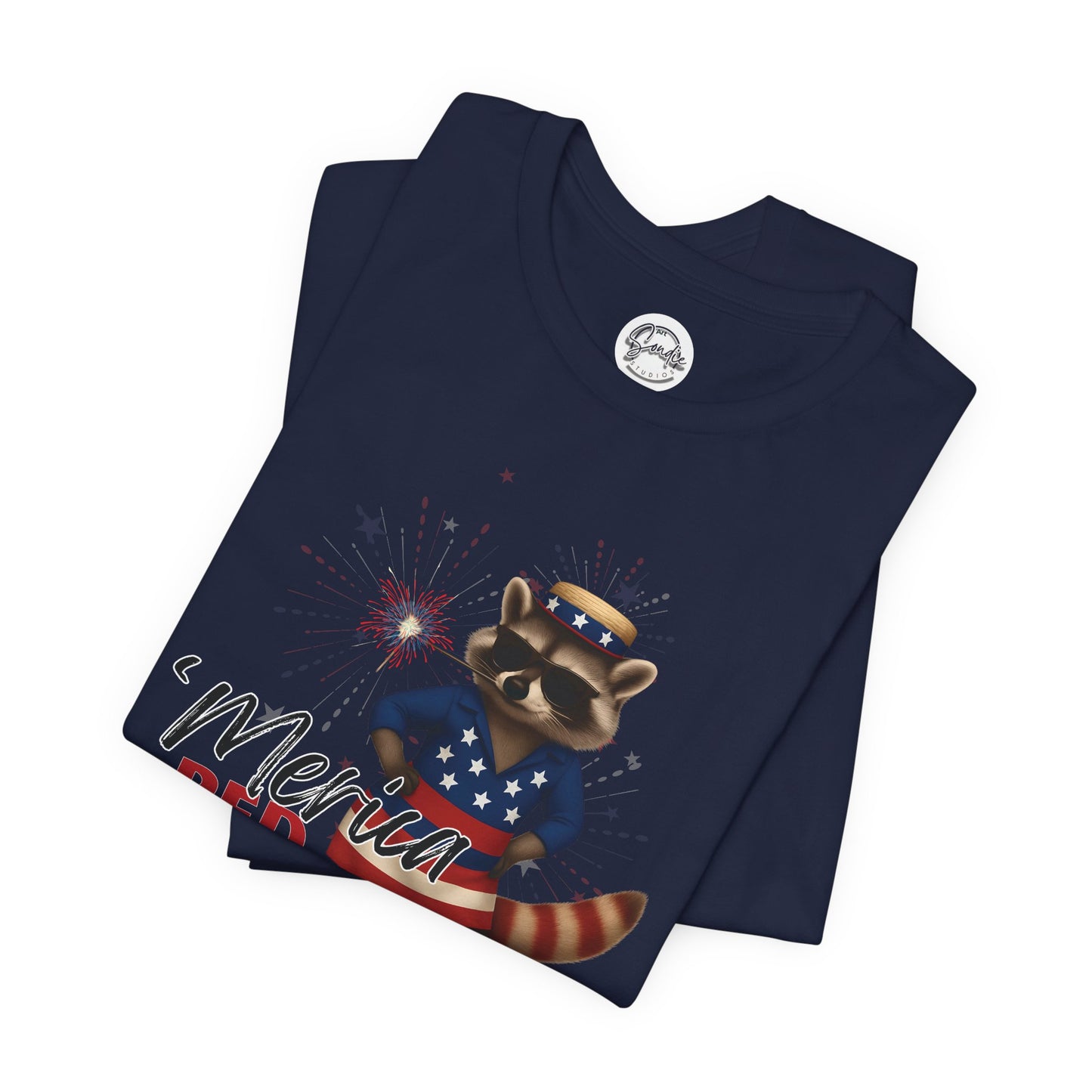 Patriotic T-Shirt, 'Merica Red White and Feral Shirt, Adult Humor Tshirt, July 4th T shirt, Independence Day, Red White and Blue, Racoon Tee