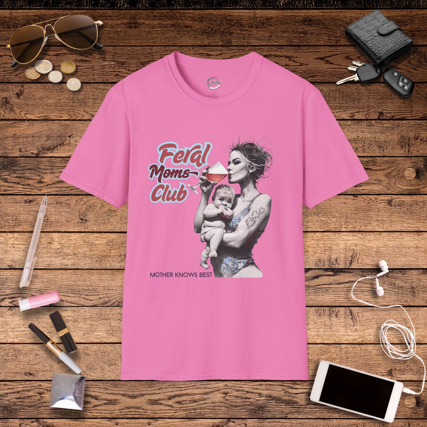 Feral Moms Club T-Shirt, Feral Mom Shirt, Mom Tshirt, Funny Mom T Shirt, Mom Shirt, Gift for Mom, Inappropriate Shirt for Her, Mom Meme Tee, Gift for Her