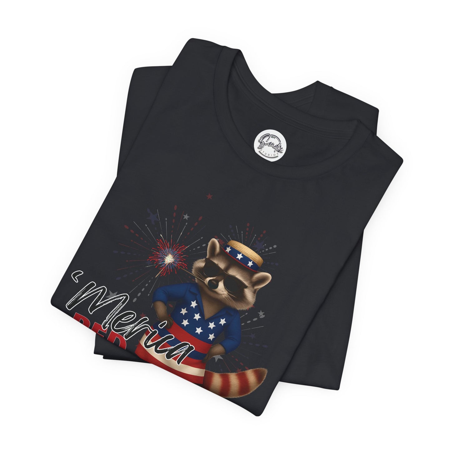 Patriotic T-Shirt, 'Merica Red White and Feral Shirt, Adult Humor Tshirt, July 4th T shirt, Independence Day, Red White and Blue, Racoon Tee
