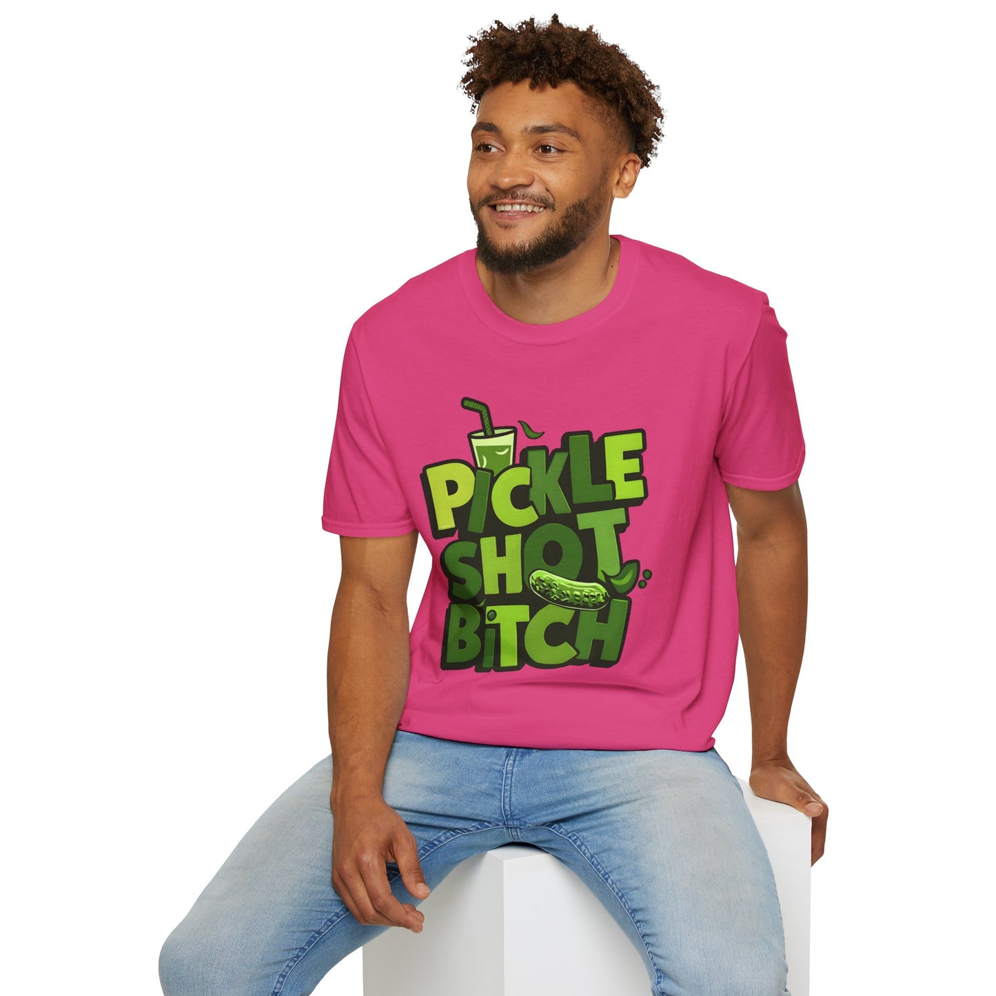 Pickle Shot Bitch T-Shirt, Pickle Shirt, Shot Tshirt, Fun Party T Shirt, Retro Bartender Shirt, Gift for Shot Lovers, Gift for Pickle Lover