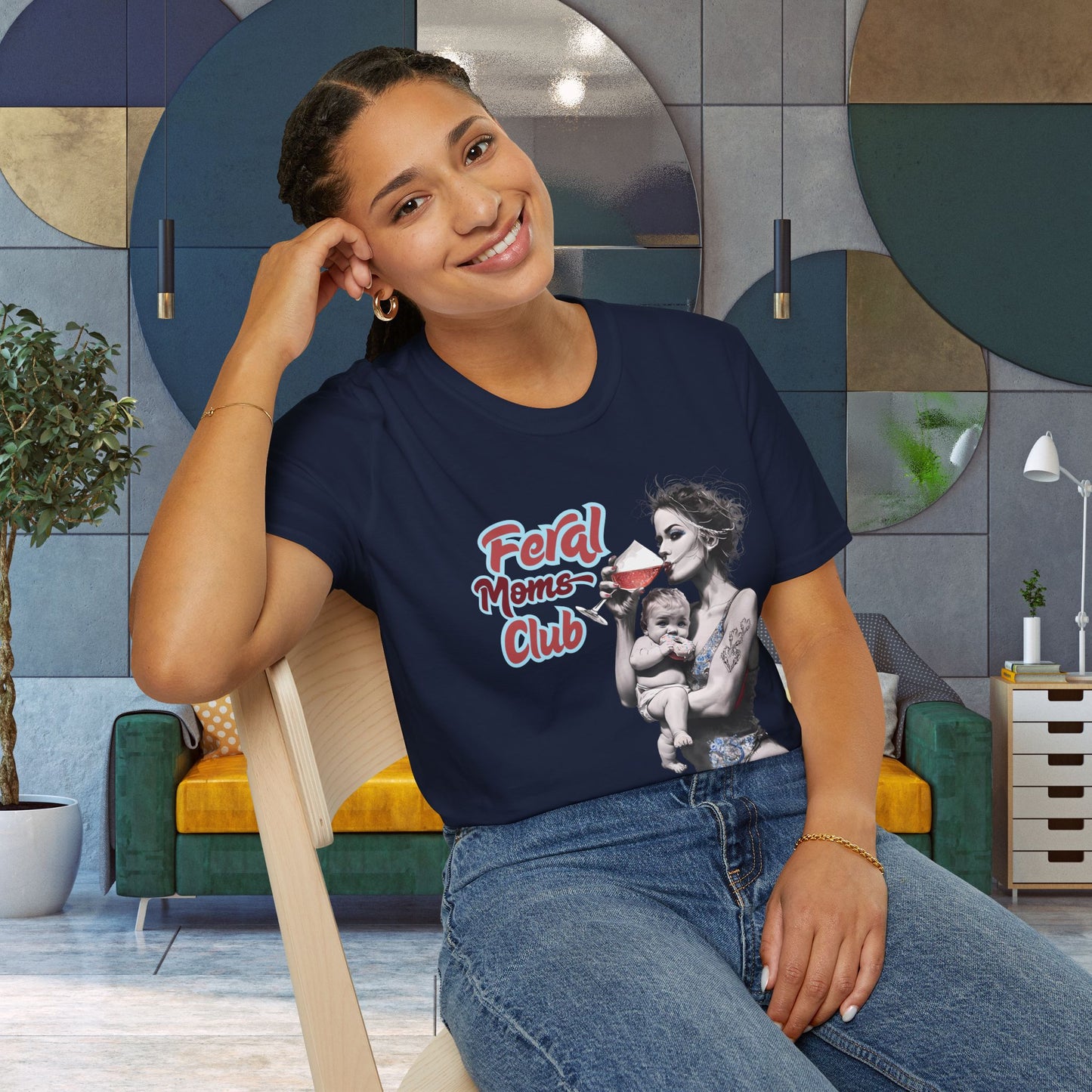 Feral Moms Club T-Shirt, Feral Mom Shirt, Mom Tshirt, Funny Mom T Shirt, Mom Shirt, Gift for Mom, Inappropriate Shirt for Her, Mom Meme Tee, Gift for Her