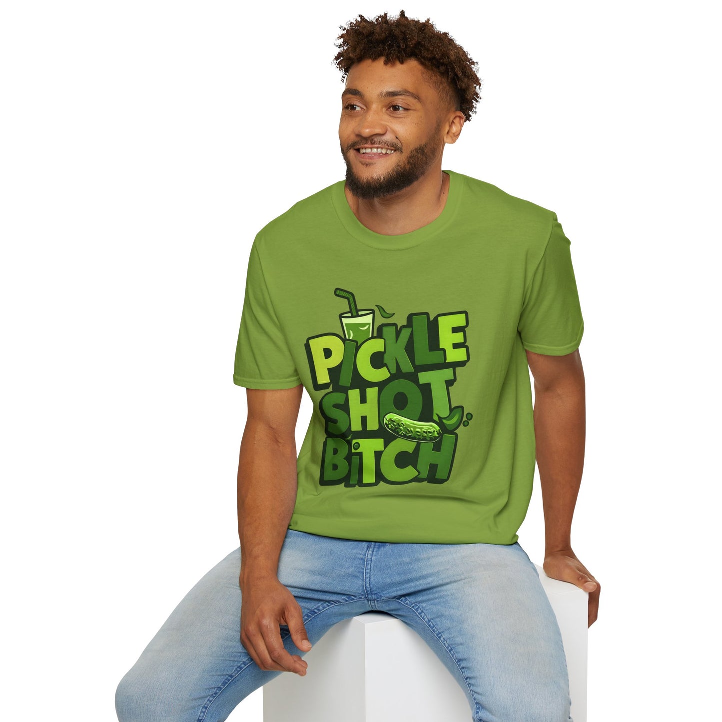 Pickle Shot Bitch T-Shirt, Pickle Shirt, Shot Tshirt, Fun Party T Shirt, Retro Bartender Shirt, Gift for Shot Lovers, Gift for Pickle Lover
