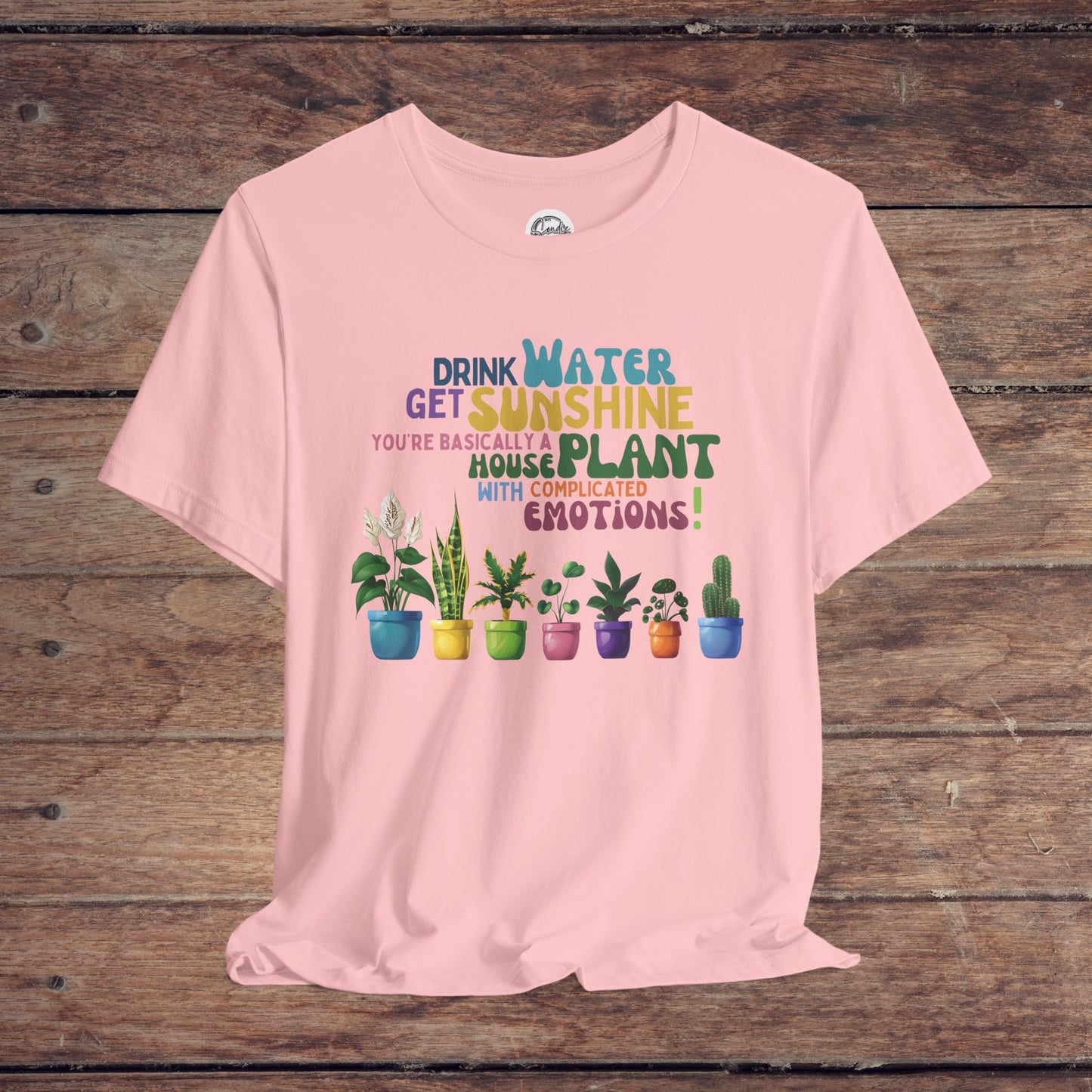 Funny Shirt for Plant Lover, Humorous Healthy Lifestyle Shirt, Drink Water Tshirt, Get Sunshine T shirt, Houseplant Tee, Emotion T-shirt