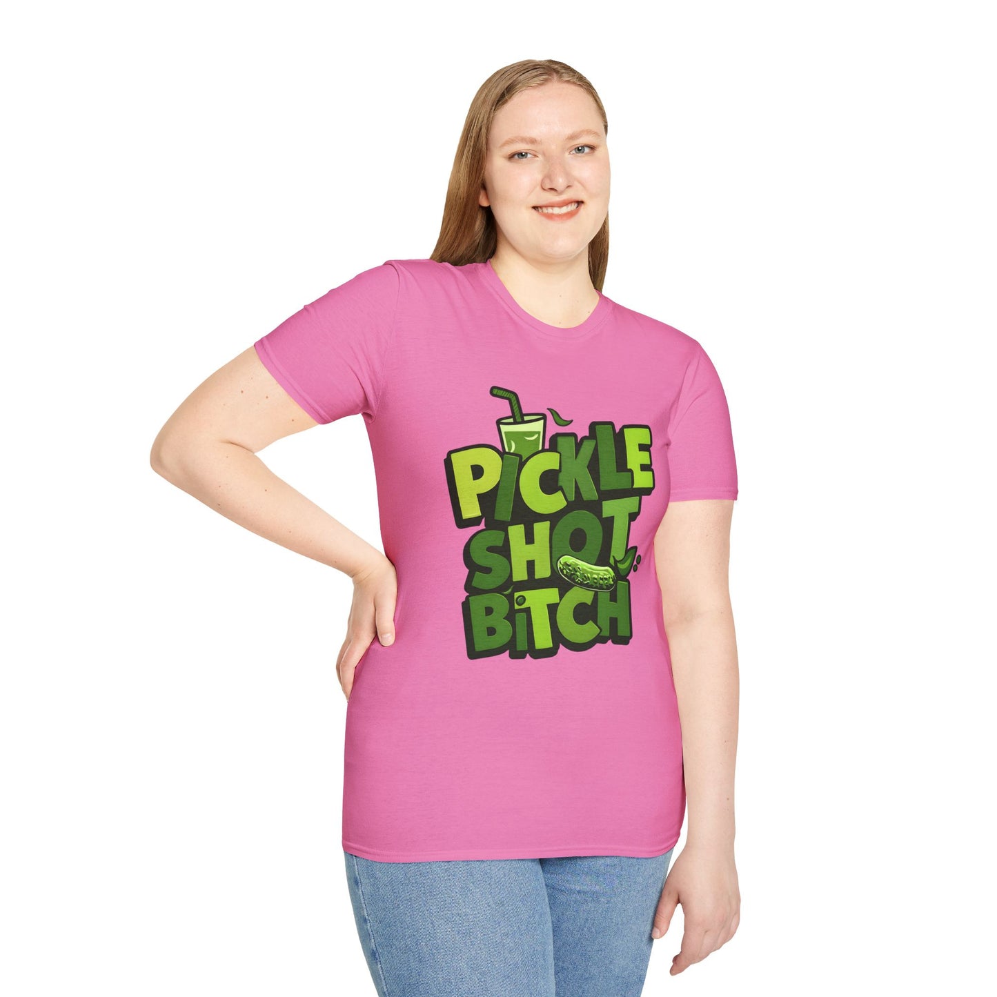 Pickle Shot Bitch T-Shirt, Pickle Shirt, Shot Tshirt, Fun Party T Shirt, Retro Bartender Shirt, Gift for Shot Lovers, Gift for Pickle Lover