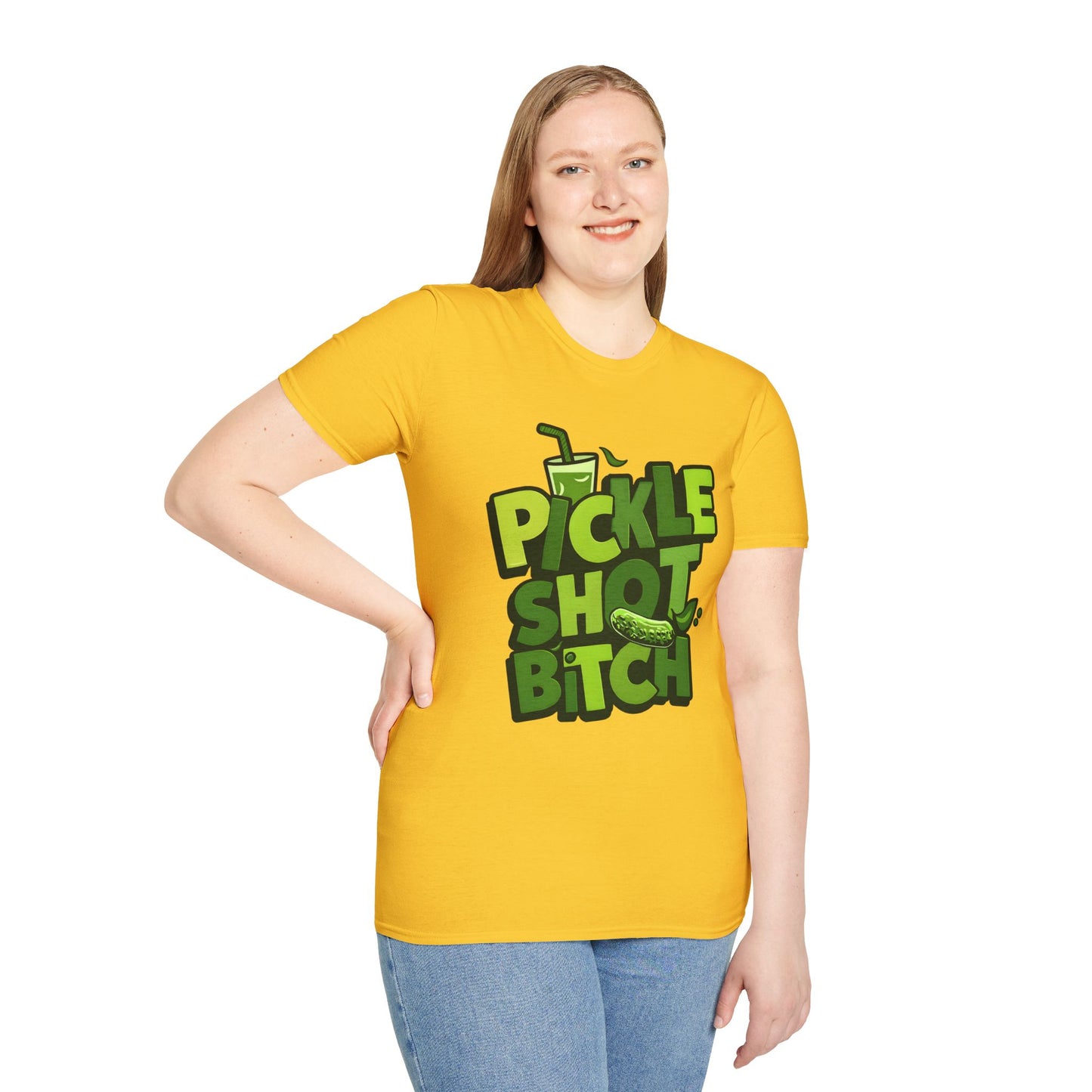 Pickle Shot Bitch T-Shirt, Pickle Shirt, Shot Tshirt, Fun Party T Shirt, Retro Bartender Shirt, Gift for Shot Lovers, Gift for Pickle Lover