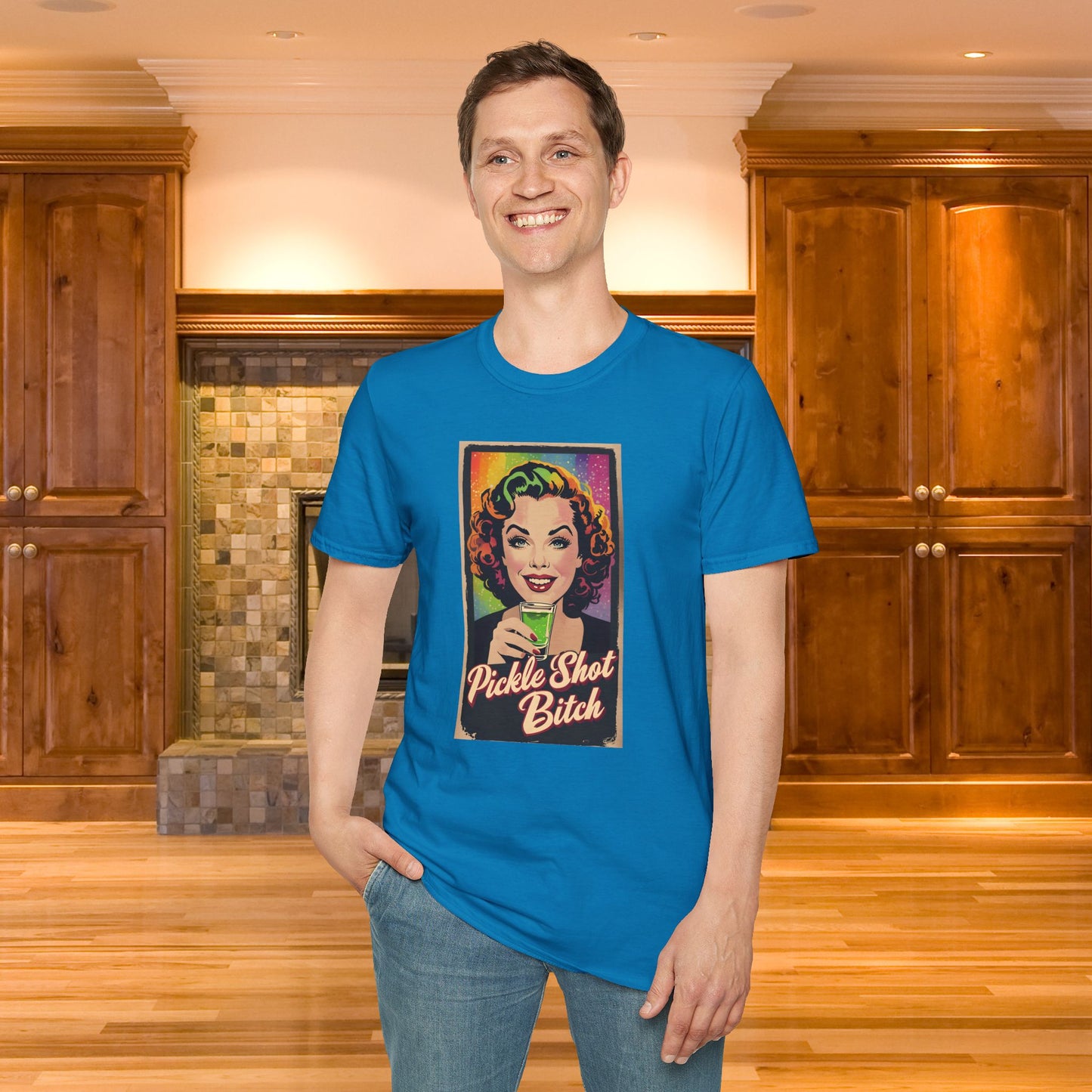 Pickle Shot Bitch T-Shirt, Pickle Shirt, Pickle Shot Tshirt, Fun Party T Shirt, Retro Bartender Shirt, Gift for Shot Lovers, Vintage Style Apparel