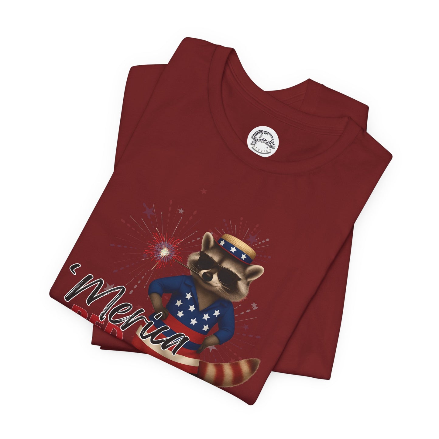 Patriotic T-Shirt, 'Merica Red White and Feral Shirt, Adult Humor Tshirt, July 4th T shirt, Independence Day, Red White and Blue, Racoon Tee