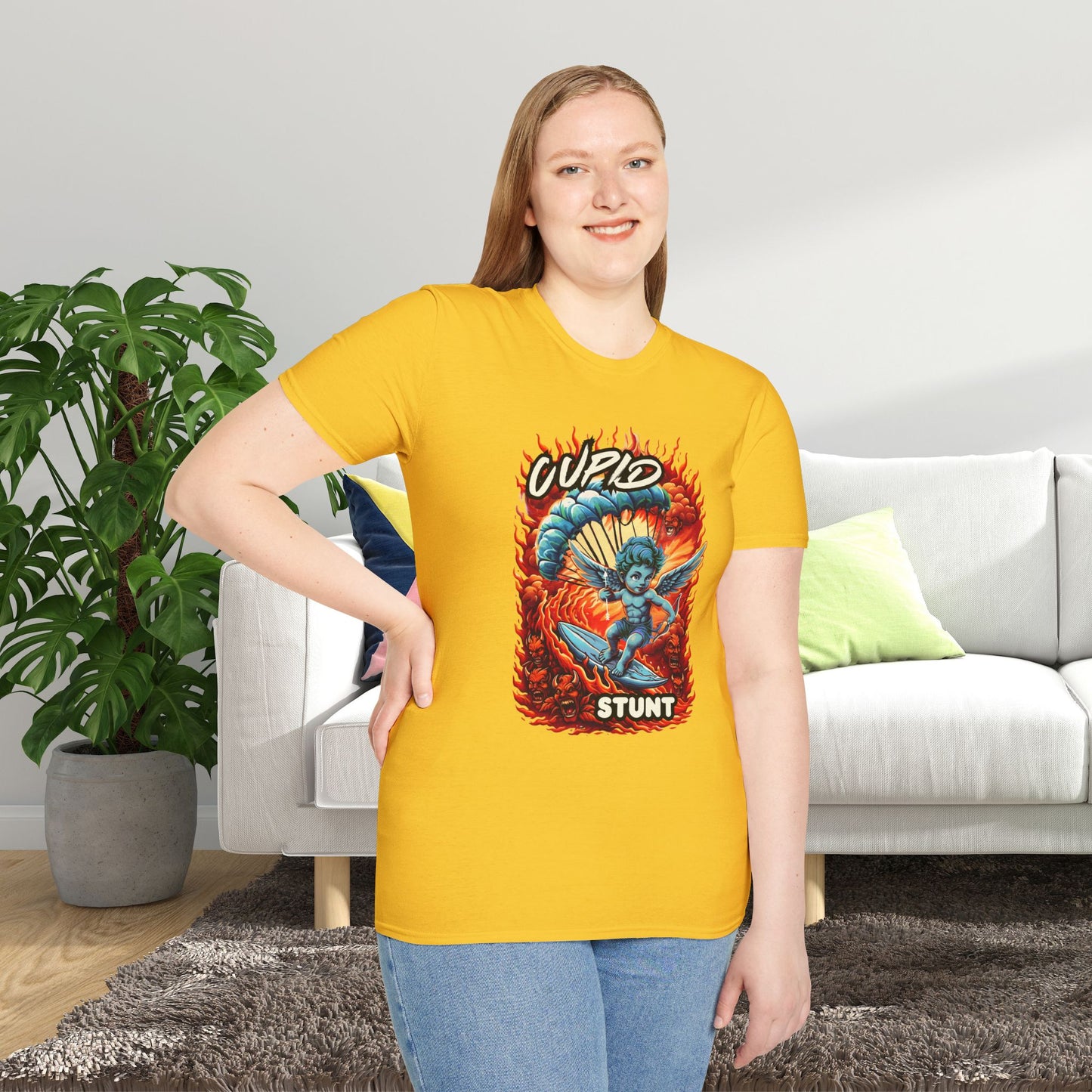 Cupid Stunt TShirt, Inappropriate Shirt, Cupid T shirt, Fun Party T-Shirt, Dirty Joke Shirt, Gift for Her, Religious Satire, Valentines Meme, Adult Humor