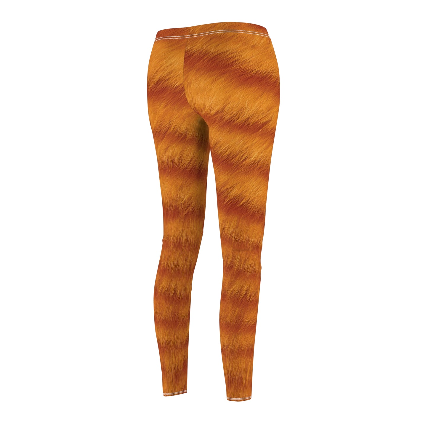 Orange Cat Leggings, Tabby Cat Fur Pattern Leggings, Soft and Comfortable Bottoms, Exercise Pants, Yoga Pants, Gift for Her, Cat Lover Gift