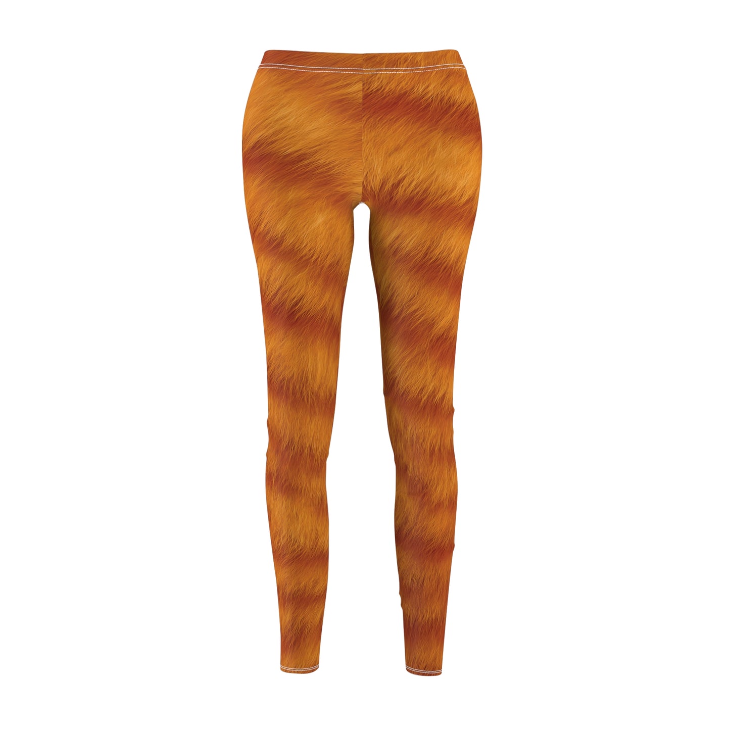 Orange Cat Leggings, Tabby Cat Fur Pattern Leggings, Soft and Comfortable Bottoms, Exercise Pants, Yoga Pants, Gift for Her, Cat Lover Gift