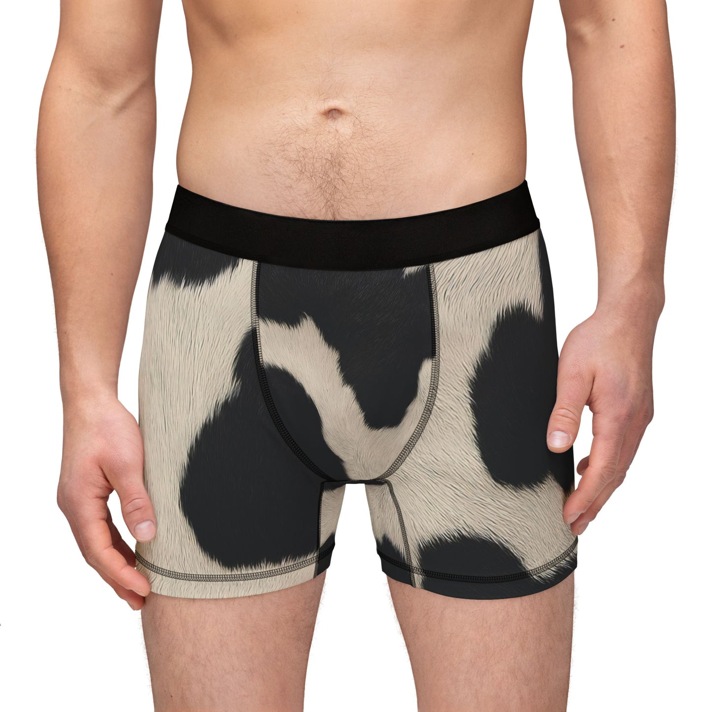 Fun Cow Print Men's Boxers, Cow Boxers, Stylish Underwear, Farmhouse Chic Boxers, Unique Gift for Him, Everyday Comfort, Cow Novelty Boxers