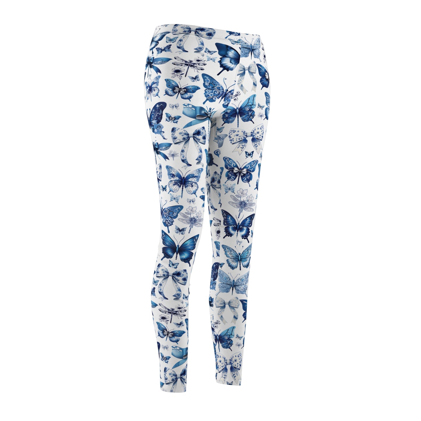 Chinoiserie Leggings with Butterflies, Coquettes and Dragonflies, Workout Pants, Stretchy Pants, Yoga Clothes, Gift for Her, Exercise Attire