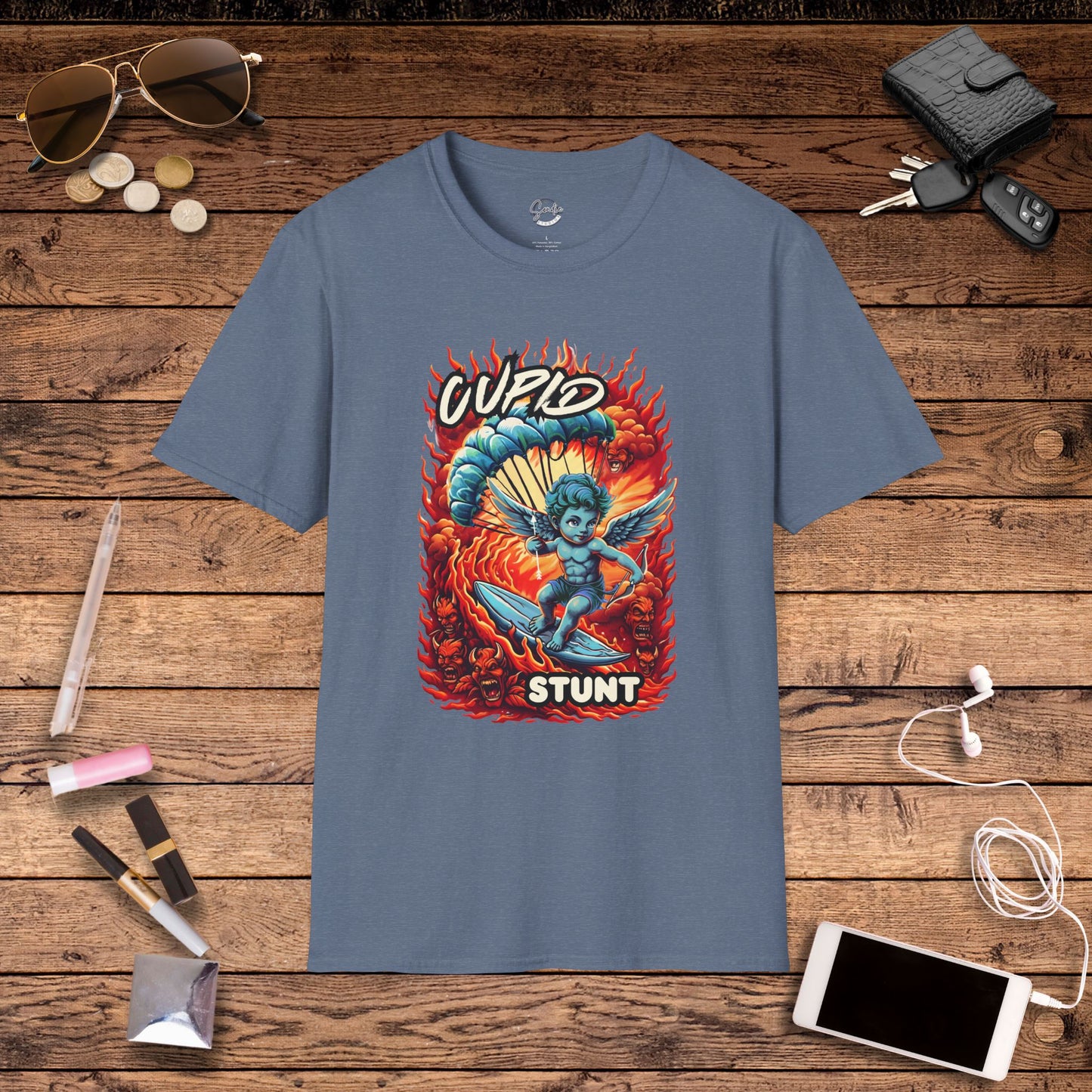 Cupid Stunt TShirt, Inappropriate Shirt, Cupid T shirt, Fun Party T-Shirt, Dirty Joke Shirt, Gift for Her, Religious Satire, Valentines Meme, Adult Humor