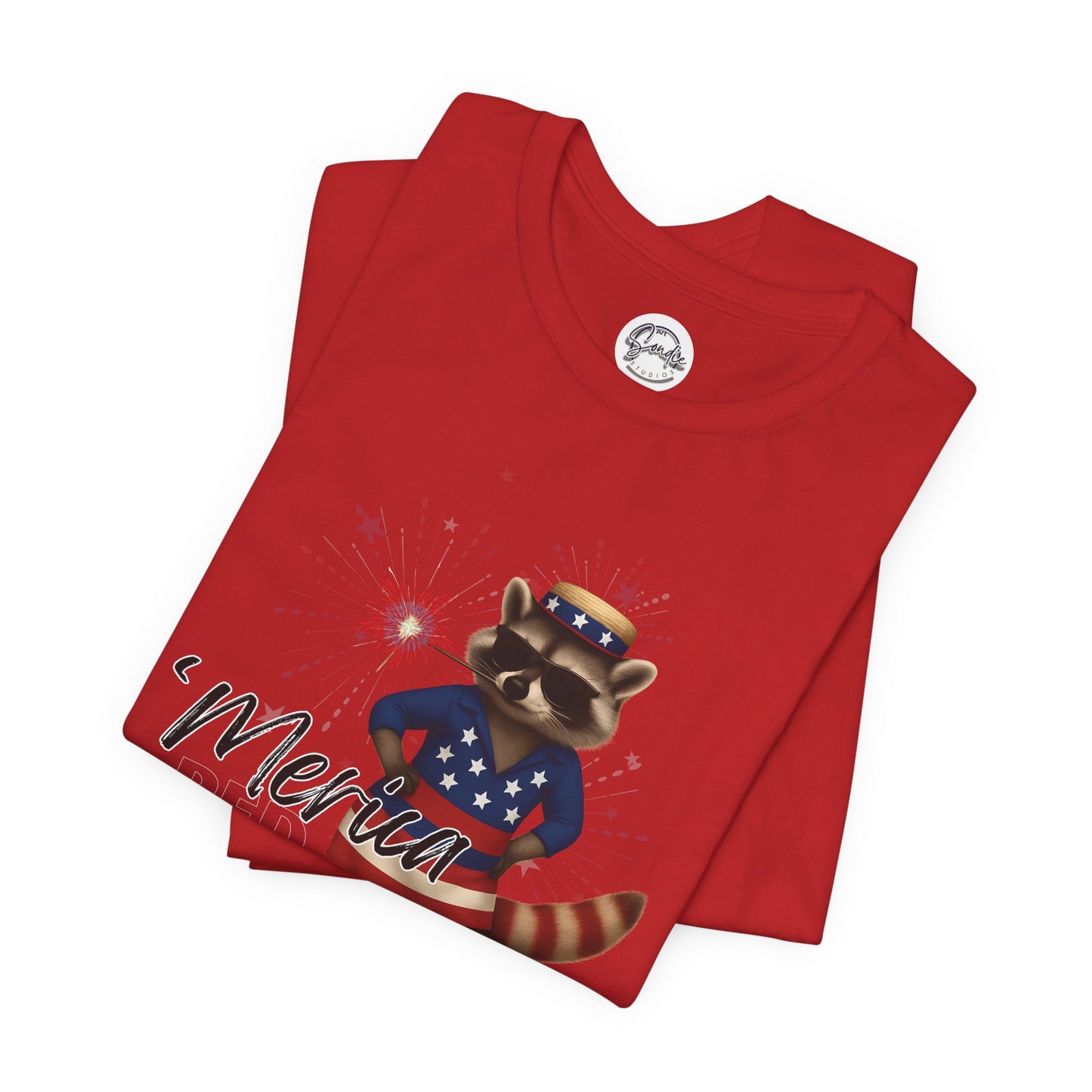 Patriotic T-Shirt, 'Merica Red White and Feral Shirt, Adult Humor Tshirt, July 4th T shirt, Independence Day, Red White and Blue, Racoon Tee
