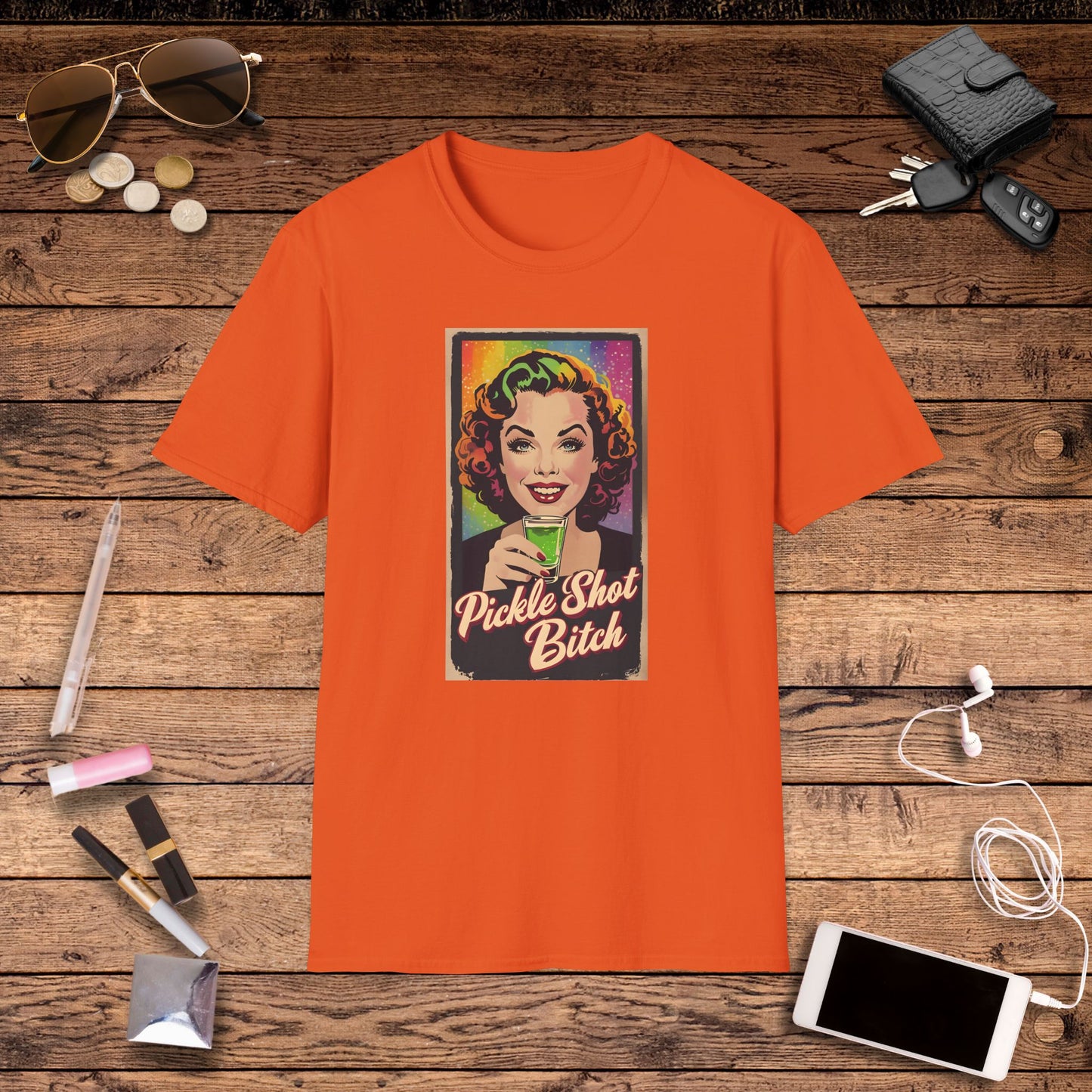 Pickle Shot Bitch T-Shirt, Pickle Shirt, Pickle Shot Tshirt, Fun Party T Shirt, Retro Bartender Shirt, Gift for Shot Lovers, Vintage Style Apparel