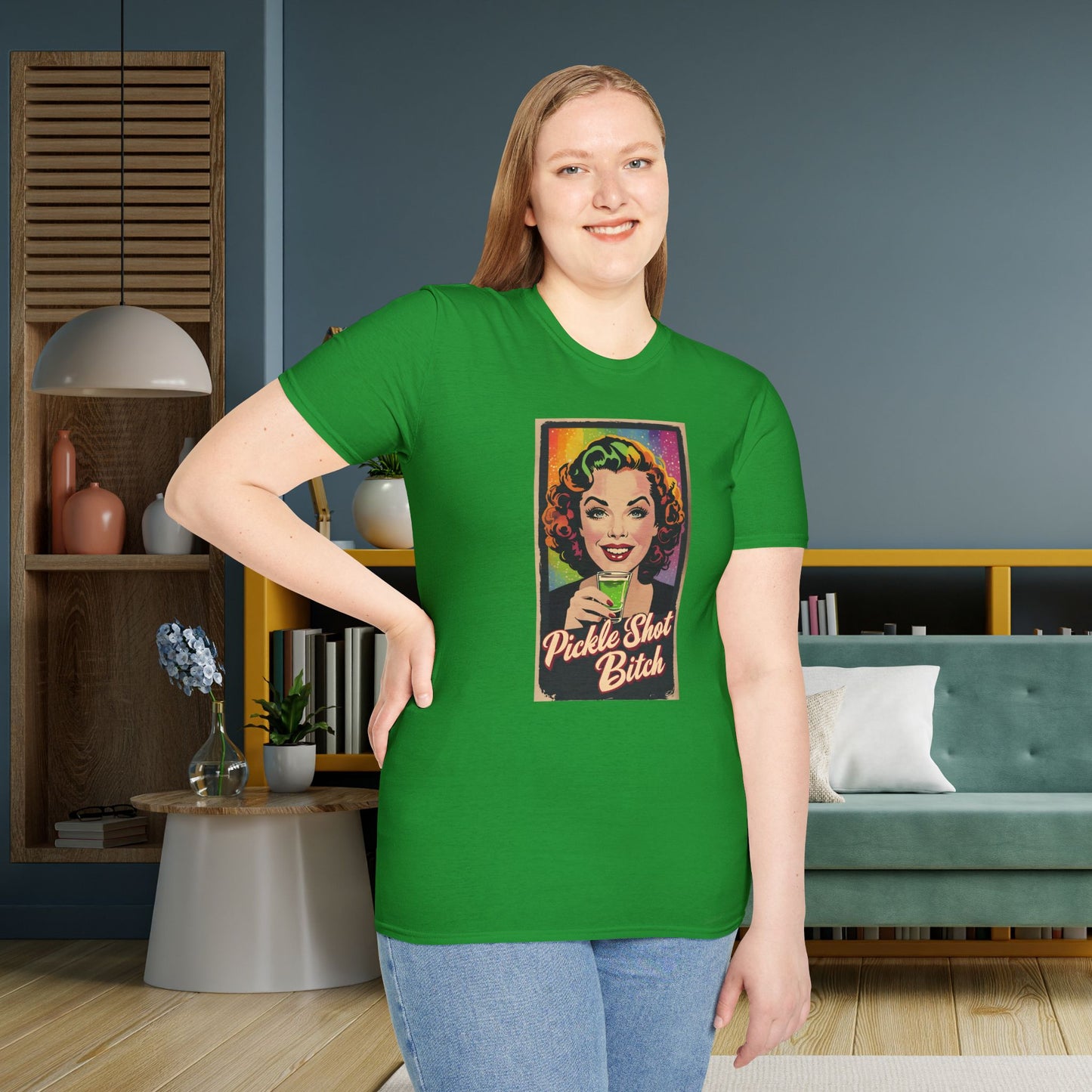 Pickle Shot Bitch T-Shirt, Pickle Shirt, Pickle Shot Tshirt, Fun Party T Shirt, Retro Bartender Shirt, Gift for Shot Lovers, Vintage Style Apparel