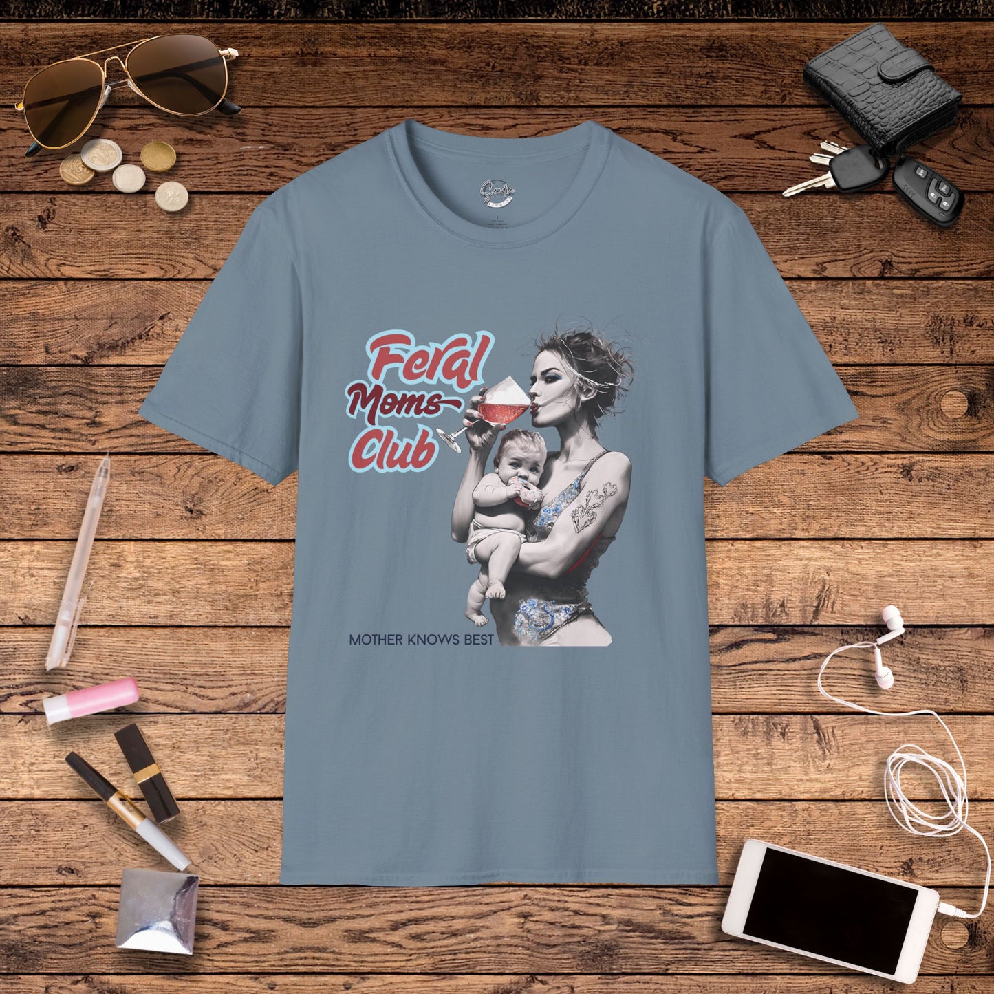 Feral Moms Club T-Shirt, Feral Mom Shirt, Mom Tshirt, Funny Mom T Shirt, Mom Shirt, Gift for Mom, Inappropriate Shirt for Her, Mom Meme Tee, Gift for Her