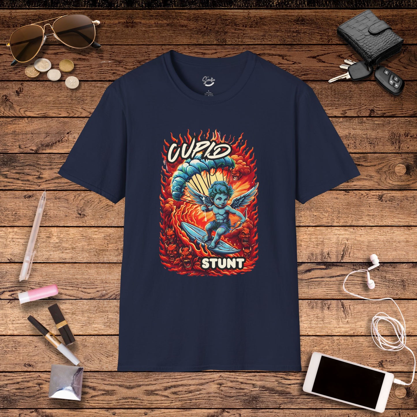 Cupid Stunt TShirt, Inappropriate Shirt, Cupid T shirt, Fun Party T-Shirt, Dirty Joke Shirt, Gift for Her, Religious Satire, Valentines Meme, Adult Humor