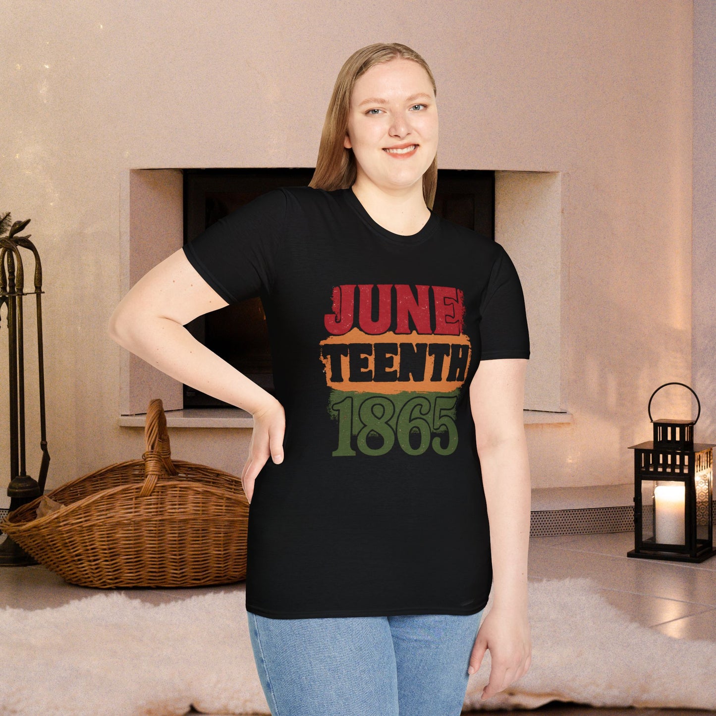 Juneteenth 1865 Shirt, Unisex Softstyle T-Shirt in Black or White, Black History T shirt, Civil Rights Tee, American History Teacher Top