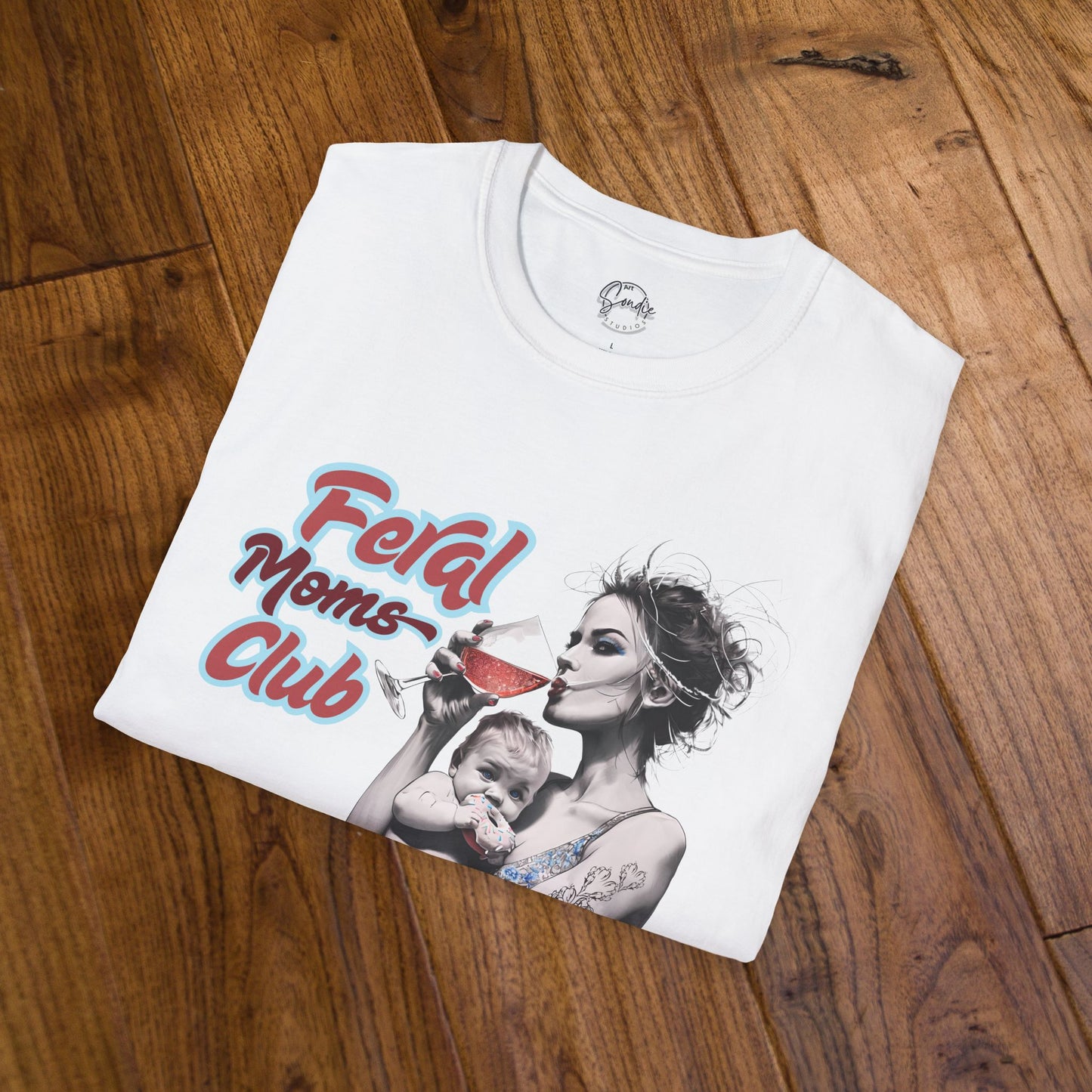 Feral Moms Club T-Shirt, Feral Mom Shirt, Mom Tshirt, Funny Mom T Shirt, Mom Shirt, Gift for Mom, Inappropriate Shirt for Her, Mom Meme Tee, Gift for Her