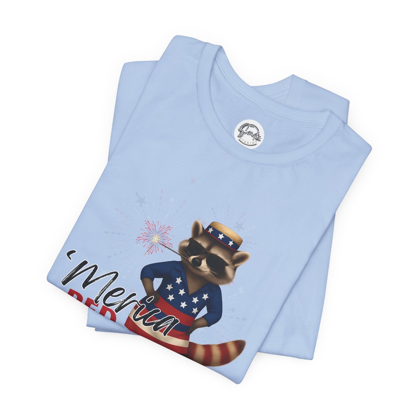 Patriotic T-Shirt, 'Merica Red White and Feral Shirt, Adult Humor Tshirt, July 4th T shirt, Independence Day, Red White and Blue, Racoon Tee