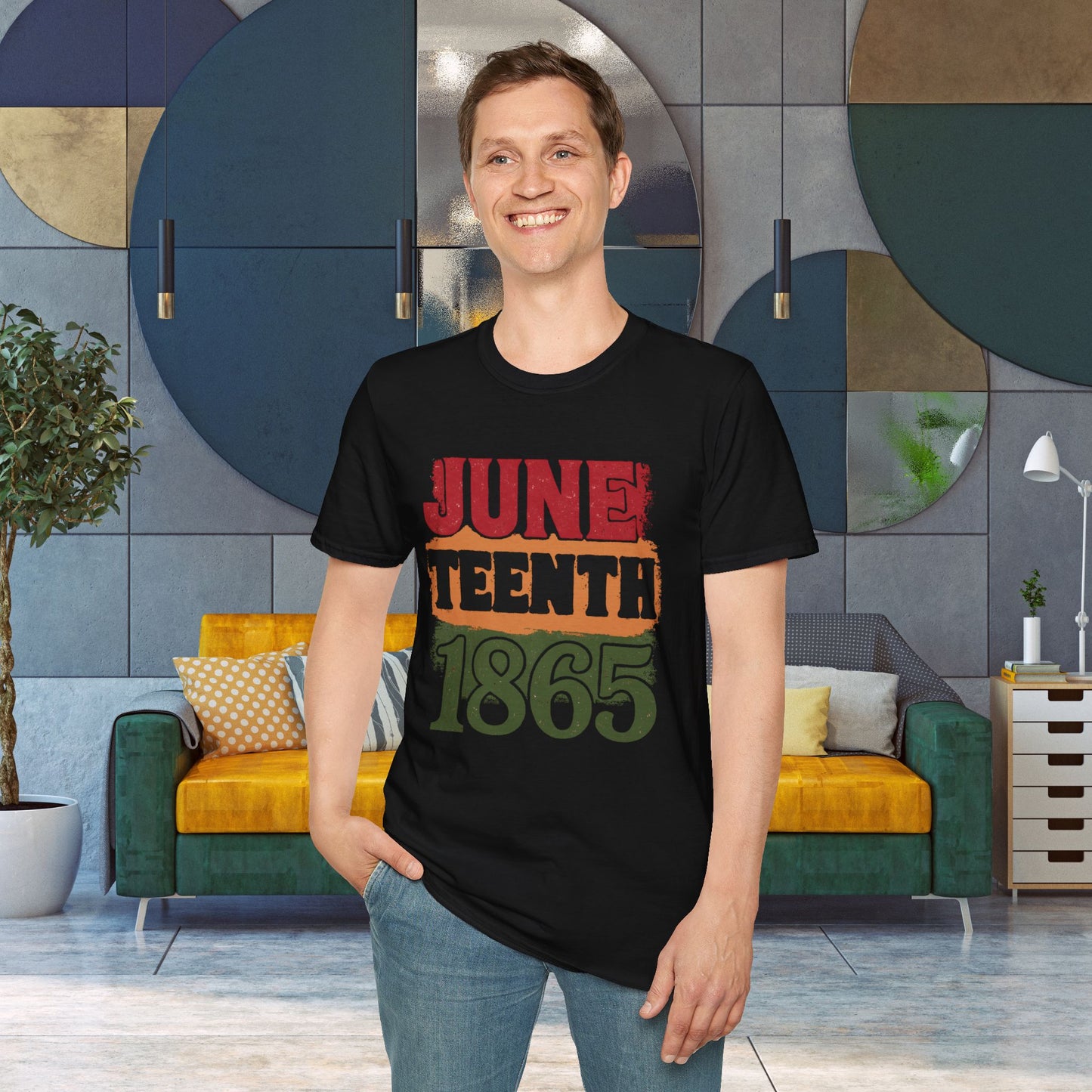 Juneteenth 1865 Shirt, Unisex Softstyle T-Shirt in Black or White, Black History T shirt, Civil Rights Tee, American History Teacher Top