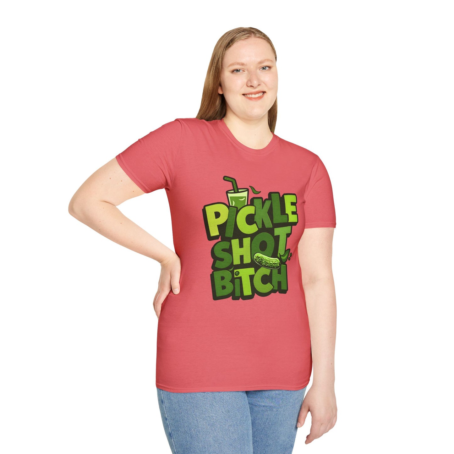 Pickle Shot Bitch T-Shirt, Pickle Shirt, Shot Tshirt, Fun Party T Shirt, Retro Bartender Shirt, Gift for Shot Lovers, Gift for Pickle Lover