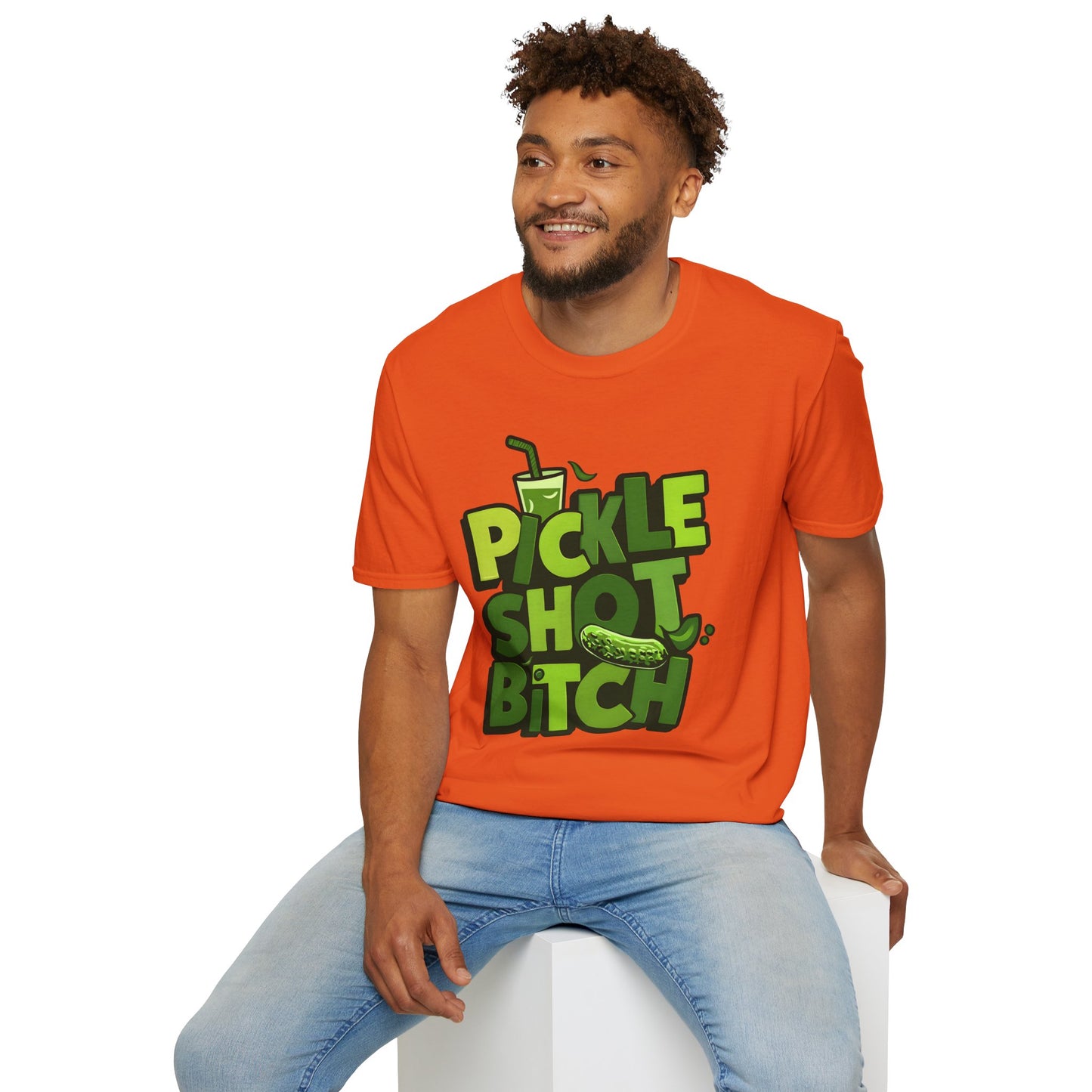Pickle Shot Bitch T-Shirt, Pickle Shirt, Shot Tshirt, Fun Party T Shirt, Retro Bartender Shirt, Gift for Shot Lovers, Gift for Pickle Lover