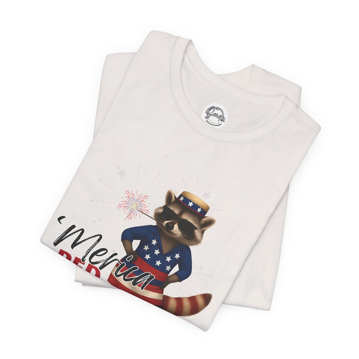 Patriotic T-Shirt, 'Merica Red White and Feral Shirt, Adult Humor Tshirt, July 4th T shirt, Independence Day, Red White and Blue, Racoon Tee