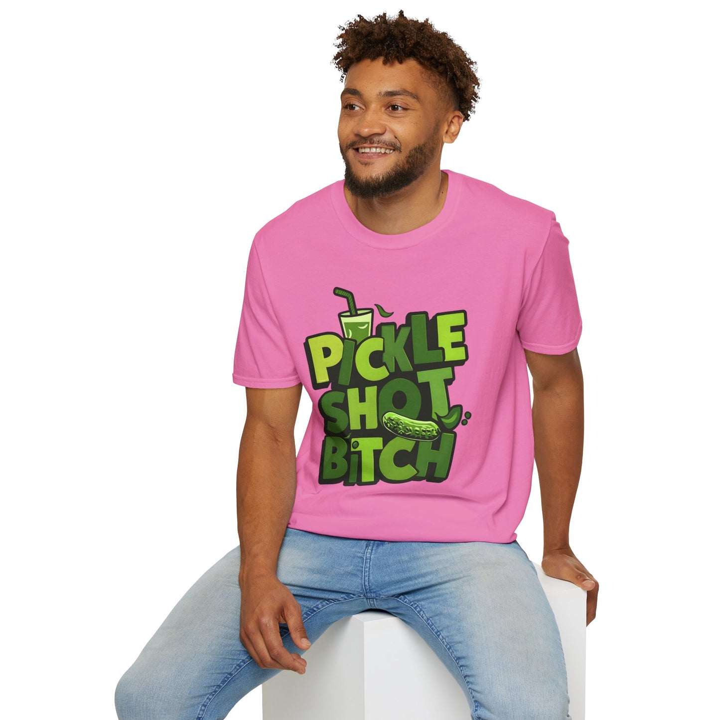 Pickle Shot Bitch T-Shirt, Pickle Shirt, Shot Tshirt, Fun Party T Shirt, Retro Bartender Shirt, Gift for Shot Lovers, Gift for Pickle Lover