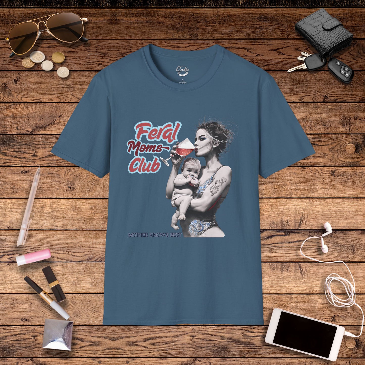 Feral Moms Club T-Shirt, Feral Mom Shirt, Mom Tshirt, Funny Mom T Shirt, Mom Shirt, Gift for Mom, Inappropriate Shirt for Her, Mom Meme Tee, Gift for Her