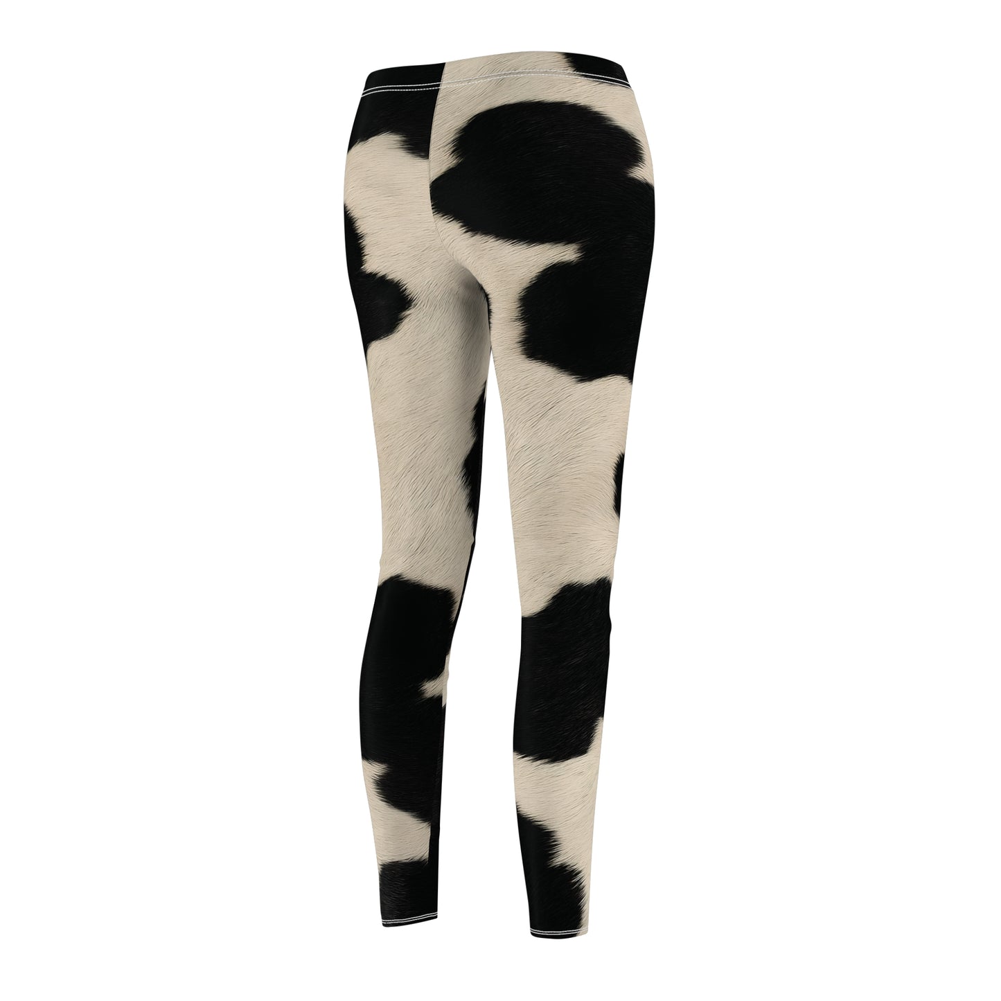 Black and White Cow Print Leggings, Realistic Cow Fur Print Leggings, Soft and Comfortable Bottoms, Trendy Exercise Pants, Yoga Fashion, Unique Gift for Her