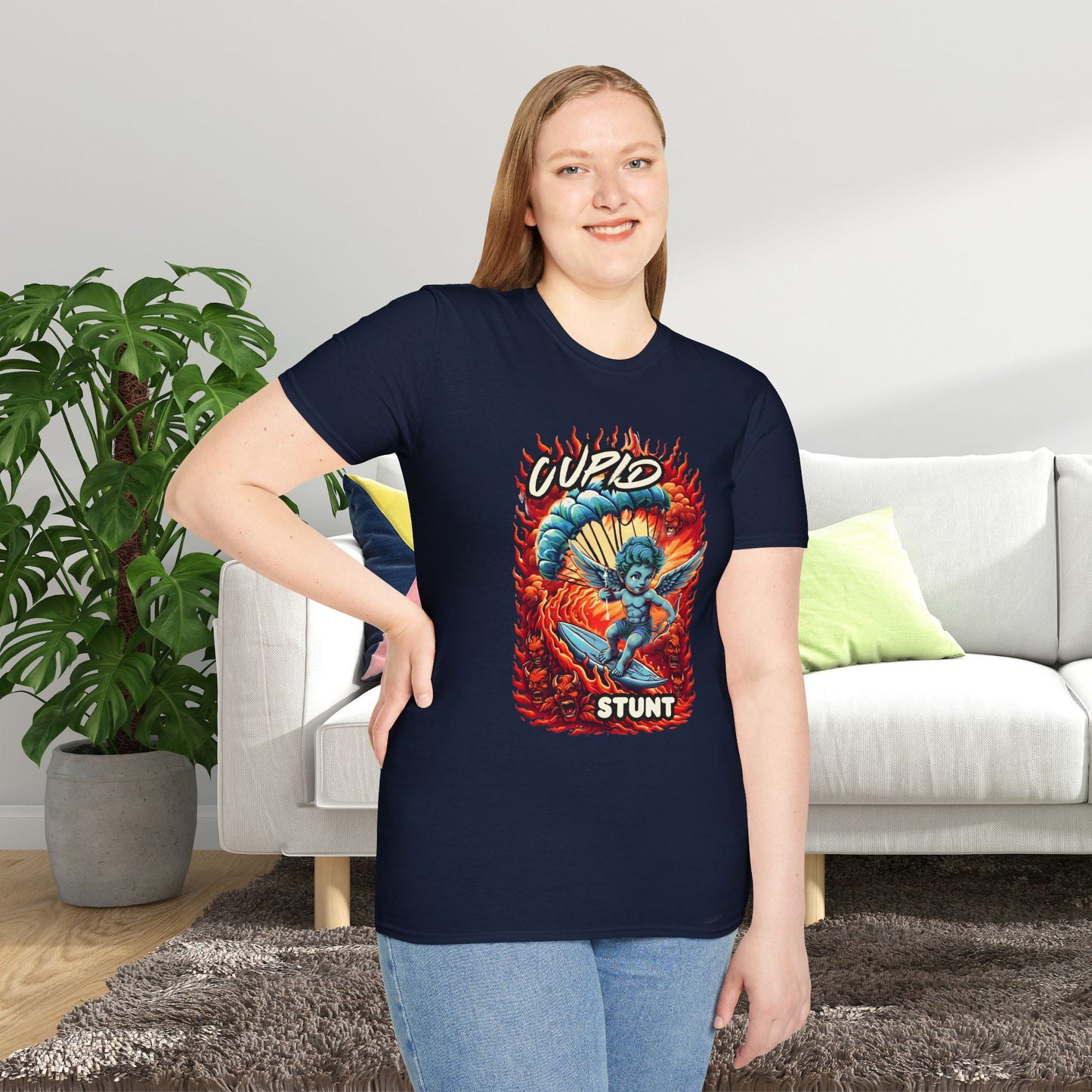 Cupid Stunt TShirt, Inappropriate Shirt, Cupid T shirt, Fun Party T-Shirt, Dirty Joke Shirt, Gift for Her, Religious Satire, Valentines Meme, Adult Humor