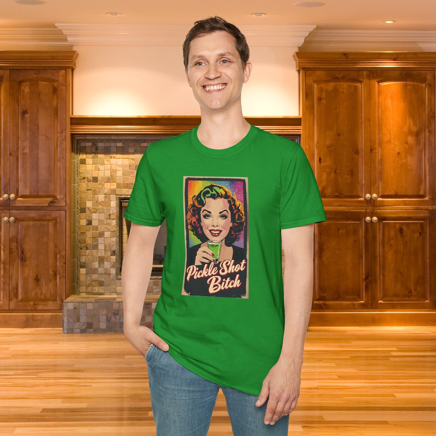 Pickle Shot Bitch T-Shirt, Pickle Shirt, Pickle Shot Tshirt, Fun Party T Shirt, Retro Bartender Shirt, Gift for Shot Lovers, Vintage Style Apparel