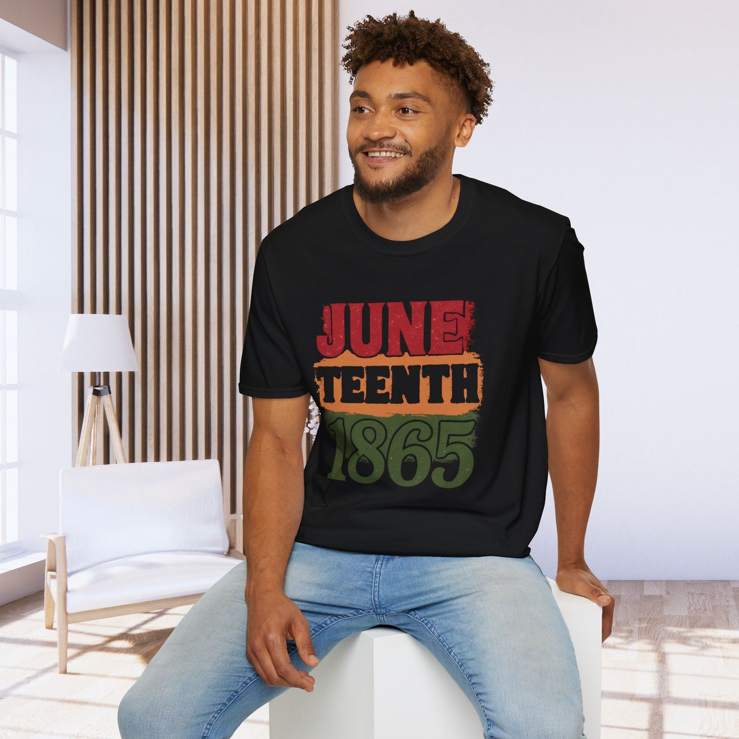 Juneteenth 1865 Shirt, Unisex Softstyle T-Shirt in Black or White, Black History T shirt, Civil Rights Tee, American History Teacher Top