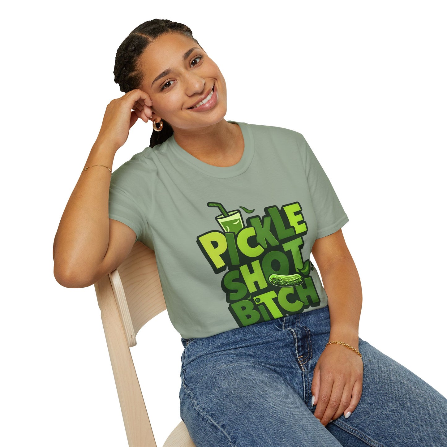Pickle Shot Bitch T-Shirt, Pickle Shirt, Shot Tshirt, Fun Party T Shirt, Retro Bartender Shirt, Gift for Shot Lovers, Gift for Pickle Lover