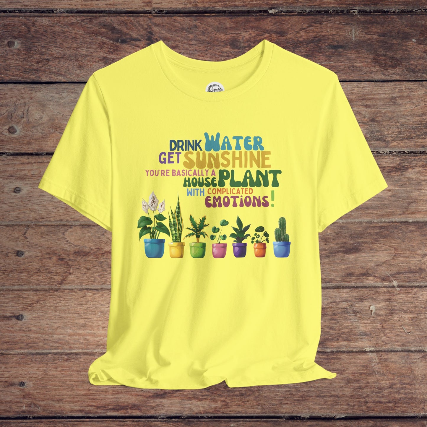 Funny Shirt for Plant Lover, Humorous Healthy Lifestyle Shirt, Drink Water Tshirt, Get Sunshine T shirt, Houseplant Tee, Emotion T-shirt
