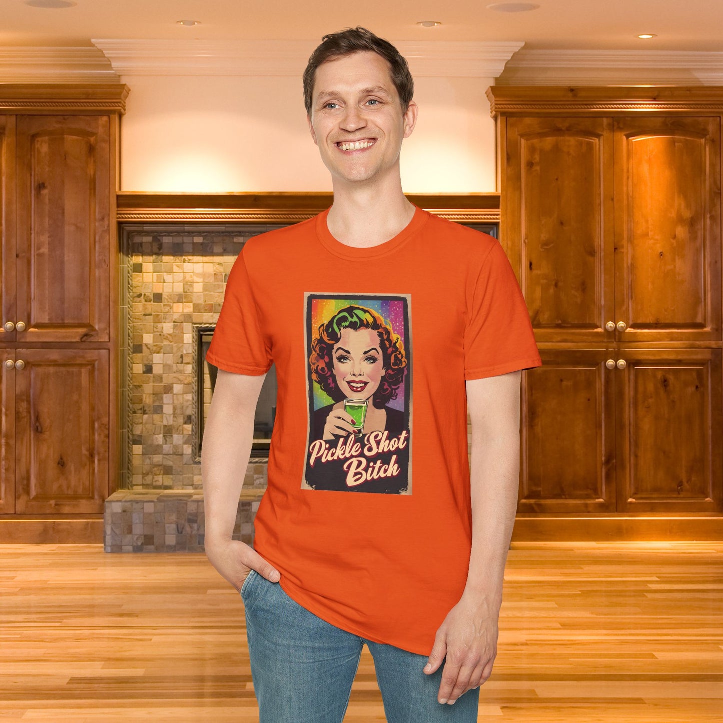 Pickle Shot Bitch T-Shirt, Pickle Shirt, Pickle Shot Tshirt, Fun Party T Shirt, Retro Bartender Shirt, Gift for Shot Lovers, Vintage Style Apparel